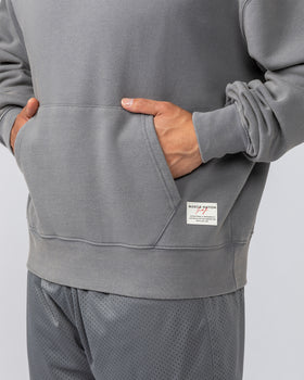 Lee Lem Cropped Hoodie - Washed Platinum Grey-Jumpers & Hoodies-XS-022545WSHPGREY-XS-MNAPPRL40958-3-Muscle Nation