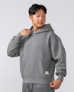 Lee Lem Cropped Hoodie - Washed Platinum Grey-Jumpers & Hoodies-XS-022545WSHPGREY-XS-MNAPPRL40958-4-Muscle Nation
