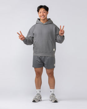 Lee Lem Cropped Hoodie - Washed Platinum Grey-Jumpers & Hoodies-XS-022545WSHPGREY-XS-MNAPPRL40958-7-Muscle Nation