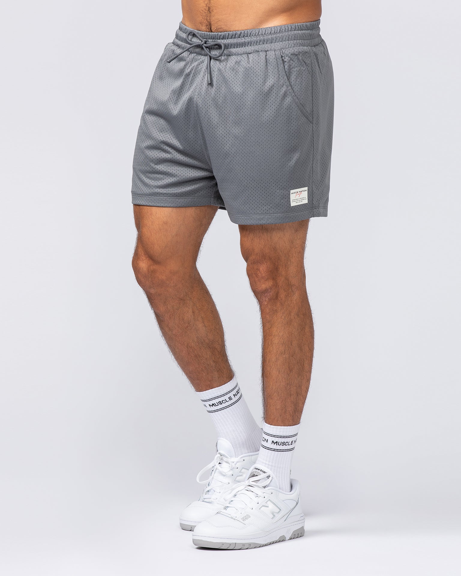 Lee Lem Lay Up 3.5" Shorts - Platinum Grey-Shorts-S-022544PLGREY-S-MNAPPRL40975-4-Muscle Nation