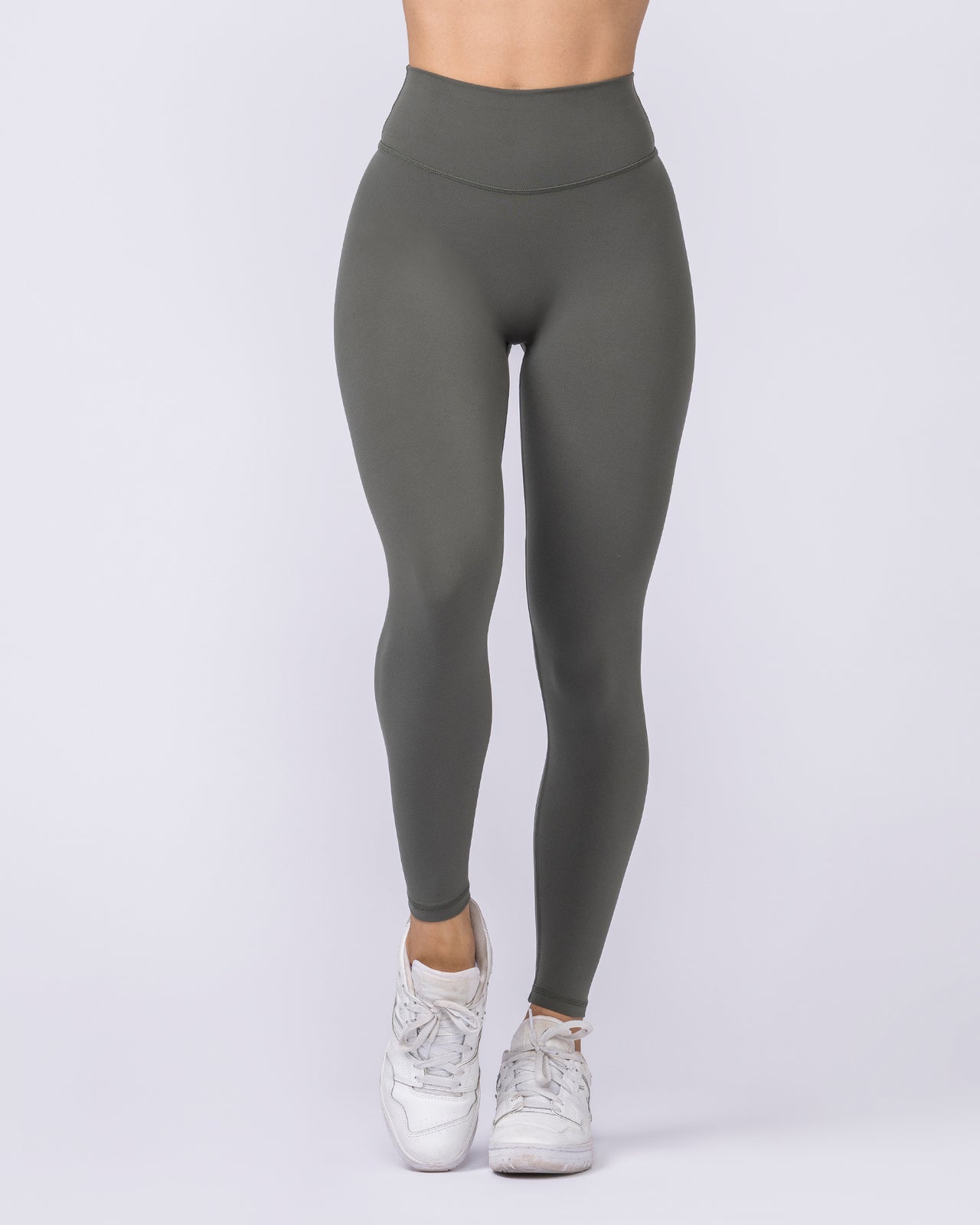 Liberty High Rise Ankle Length Leggings Eucalyptus - Muscle Nation women's leggings, view 3