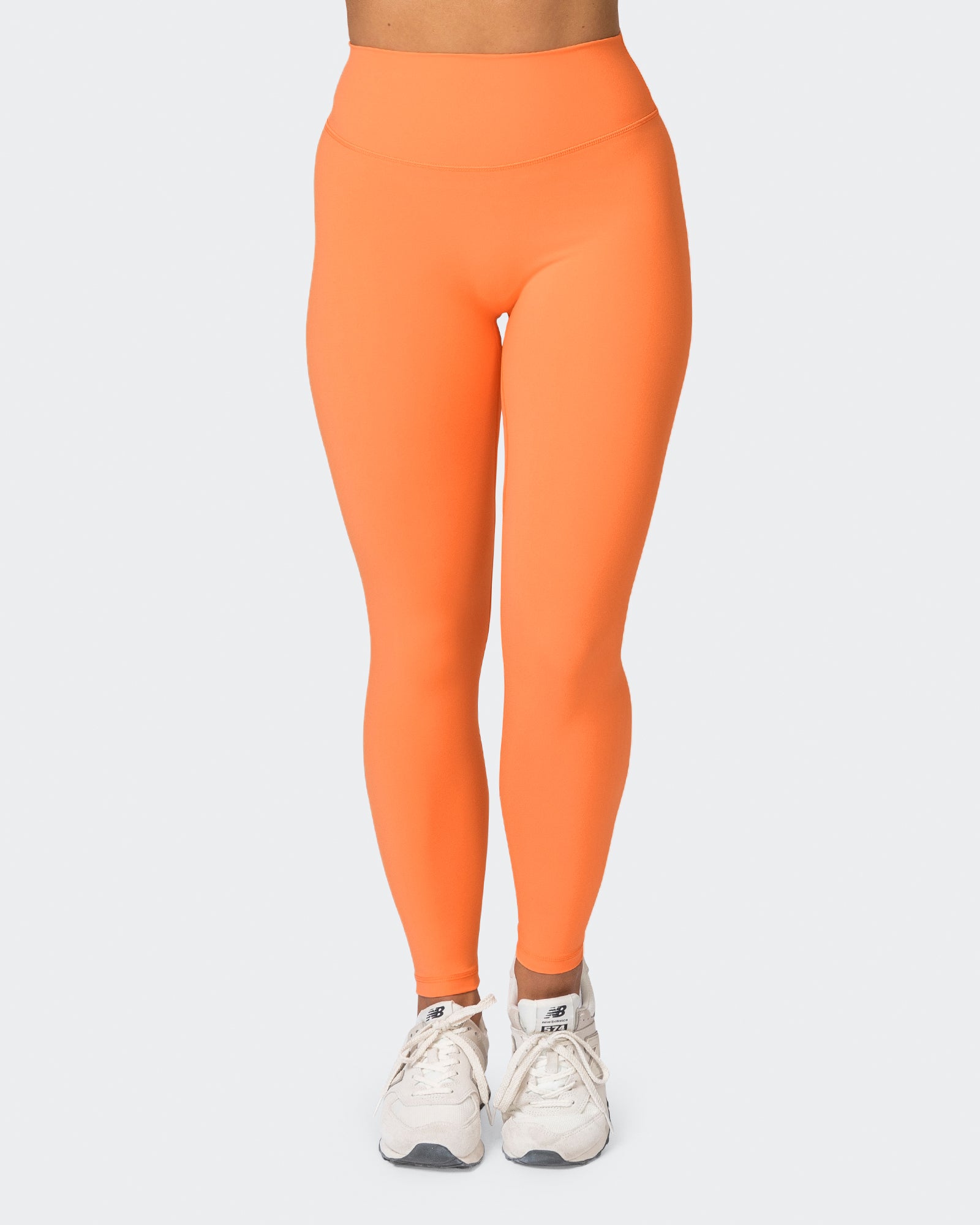 Liberty Zero Rise Ankle Length Leggings - Papaya-Leggings-XXS-072322PAPAYA-XXS-MNAPPRL25868-2-Muscle Nation
