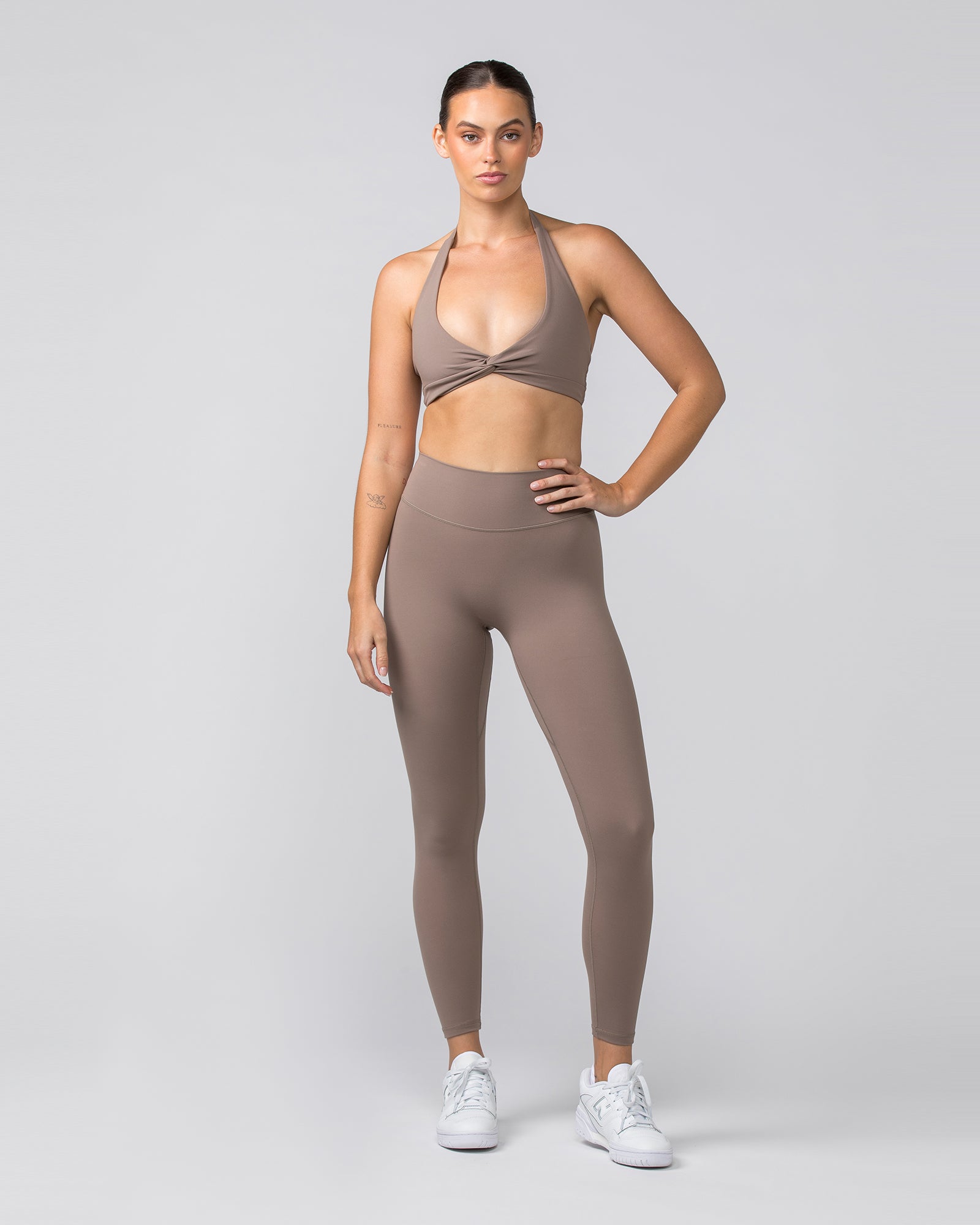 Liberty Zero Rise Ankle Length Leggings - Mushroom-Leggings-XXS-052417MUSHRM-XXS-MNAPPRL31325-5-Muscle Nation