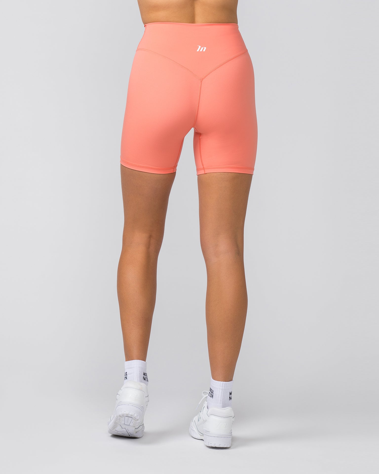 Liberty Zero Rise Bike Shorts - Peach Pink-Shorts-XXS-052416PEAPIK-XXS-MNAPPRL31316-5-Muscle Nation