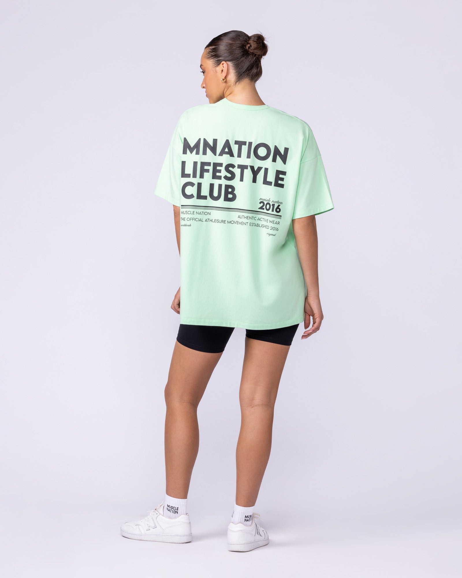 Lifestyle Club Oversized Tee - Lime Splice-T-Shirts-XXS-1125231LIMSPLC-XXS-MNAPPRL46242-5-Muscle Nation
