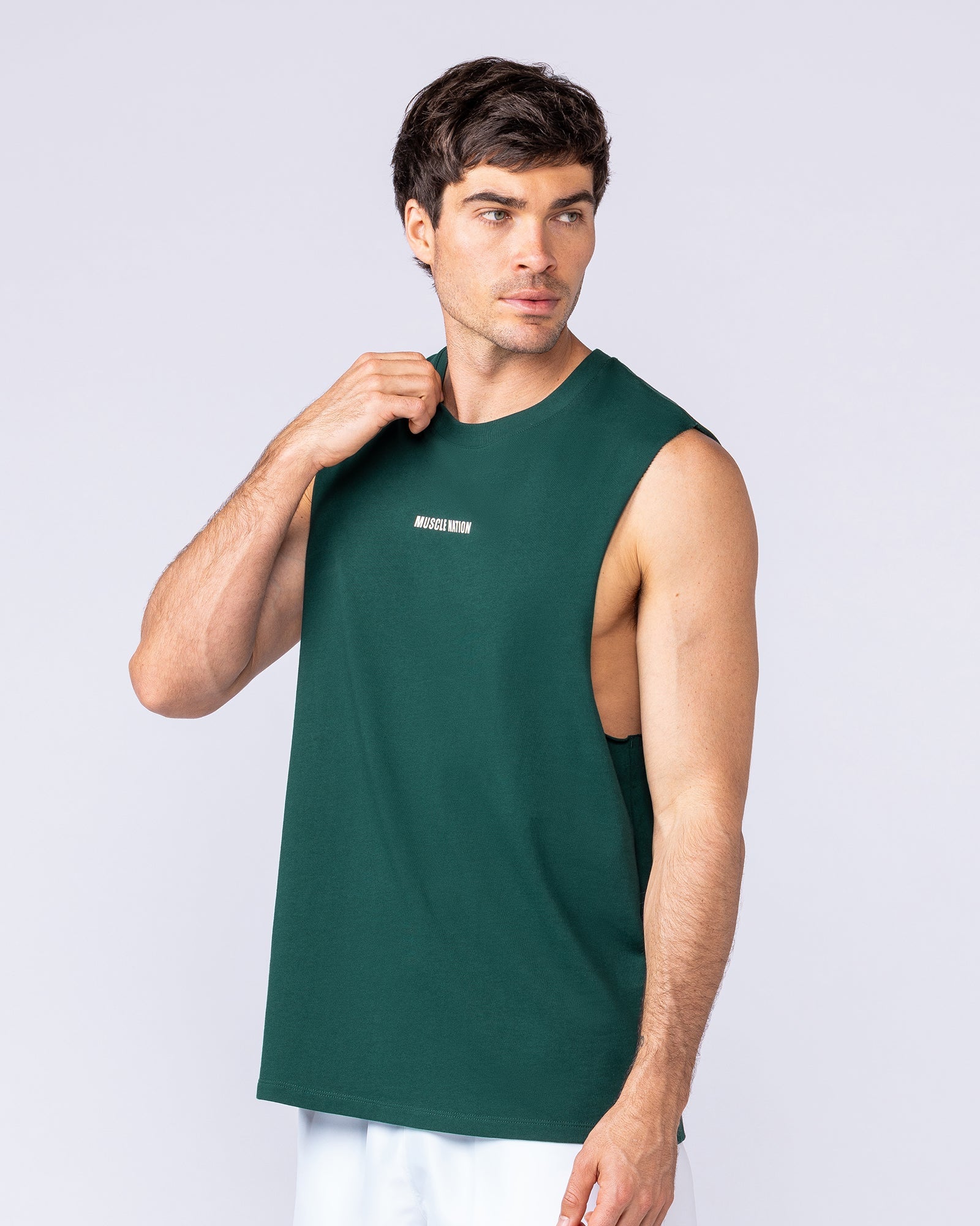 Lifestyle Training Tank - Sporting Green-Singlets & Tanks-S-1125220SPTGRN-S-MNAPPRL47502-3-Muscle Nation