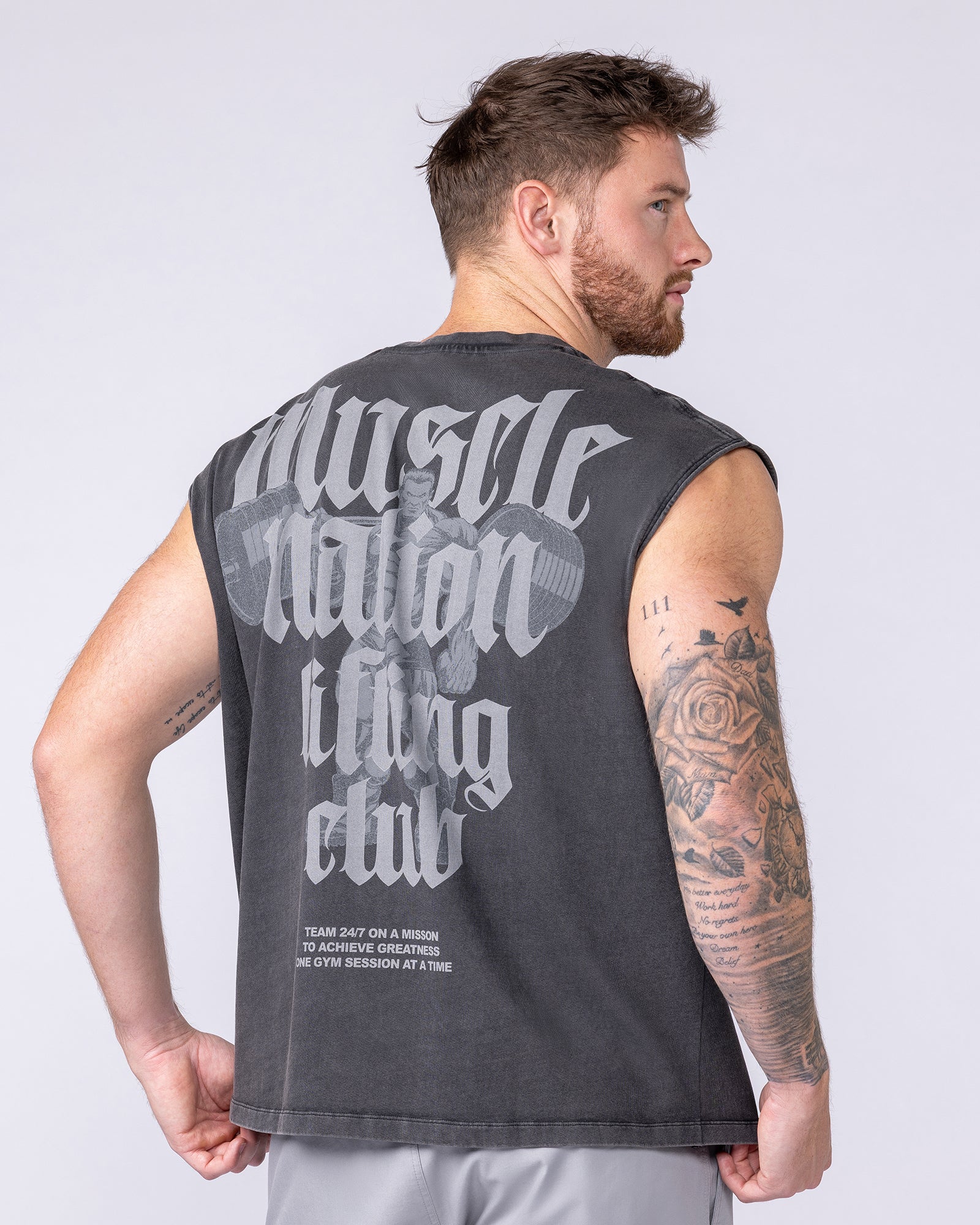Lifting Club Vintage Boxy Muscle Tank - Washed Black-Singlets & Tanks-S-1125138WSHBLK-S-MNAPPRL47516-5-Muscle Nation