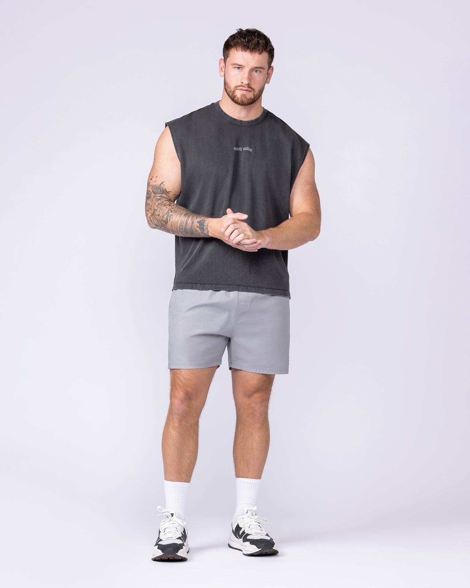 Lifting Club Vintage Boxy Muscle Tank - Washed Black-Singlets & Tanks-S-1125138WSHBLK-S-MNAPPRL47516-7-Muscle Nation