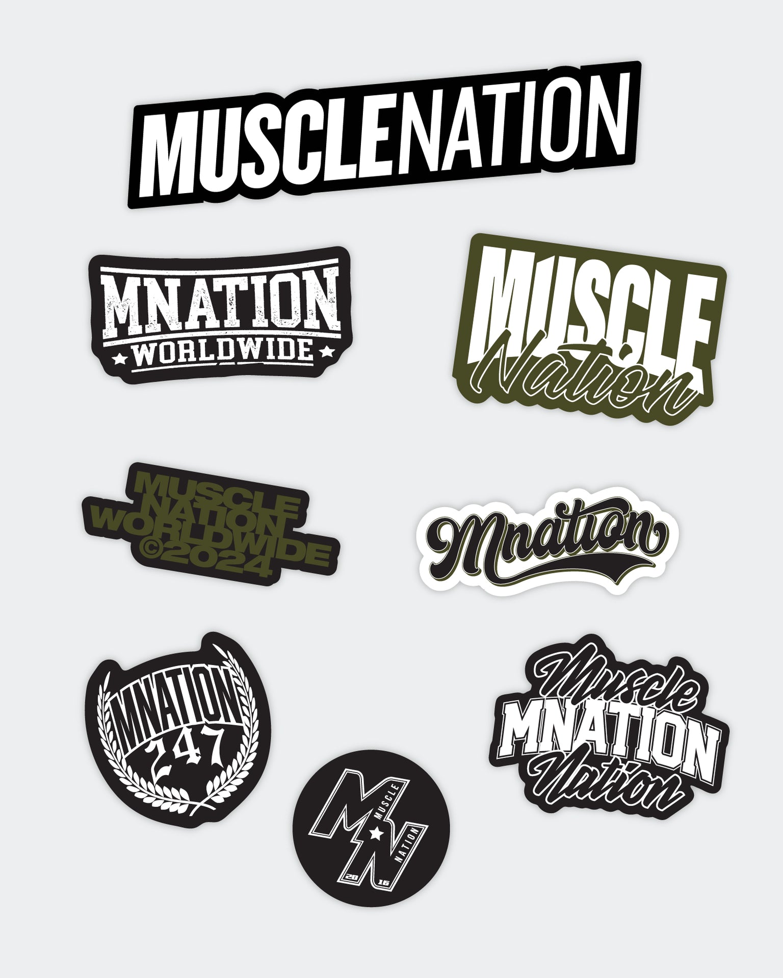 MN Sticker Pack - Multi-Accessories-ACC022579MULTI-9360785008624-1-Muscle Nation