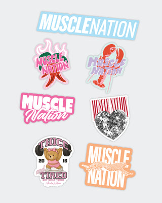 MN Sticker Pack - Summer-Accessories-Summer Brights-1125238SMRB-ONE-9360785015660-1-Muscle Nation