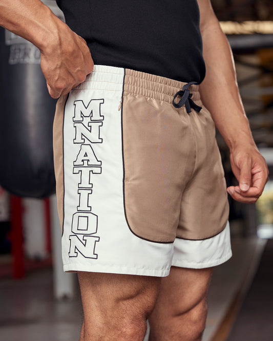 Headliner 5" Shorts - Tan-Shorts-S-112556TAN-S-MNAPPRL47418-1-Muscle Nation