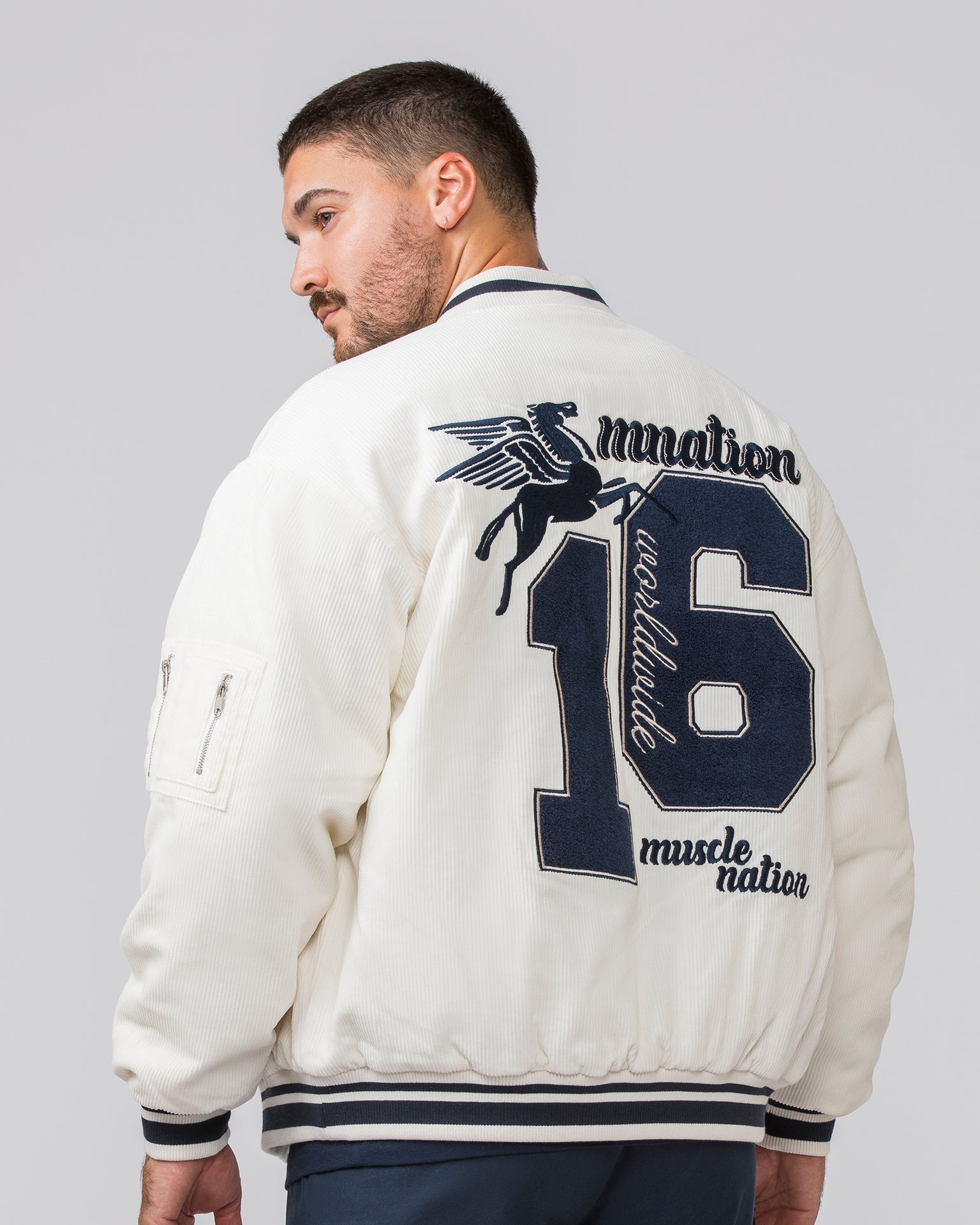 Retro Cord Bomber Jacket - Travertine-Jackets-XS-042420TRAV-XS-MNAPPRL31288-5-Muscle Nation