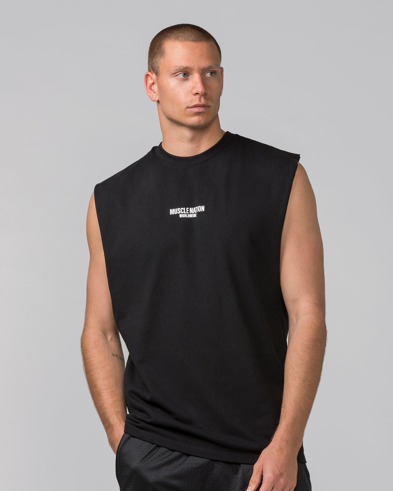 Worldwide Muscle Tank - Black-Singlets & Tanks-S-062402 BLK-S-MNAPPRL31737-2-Muscle Nation