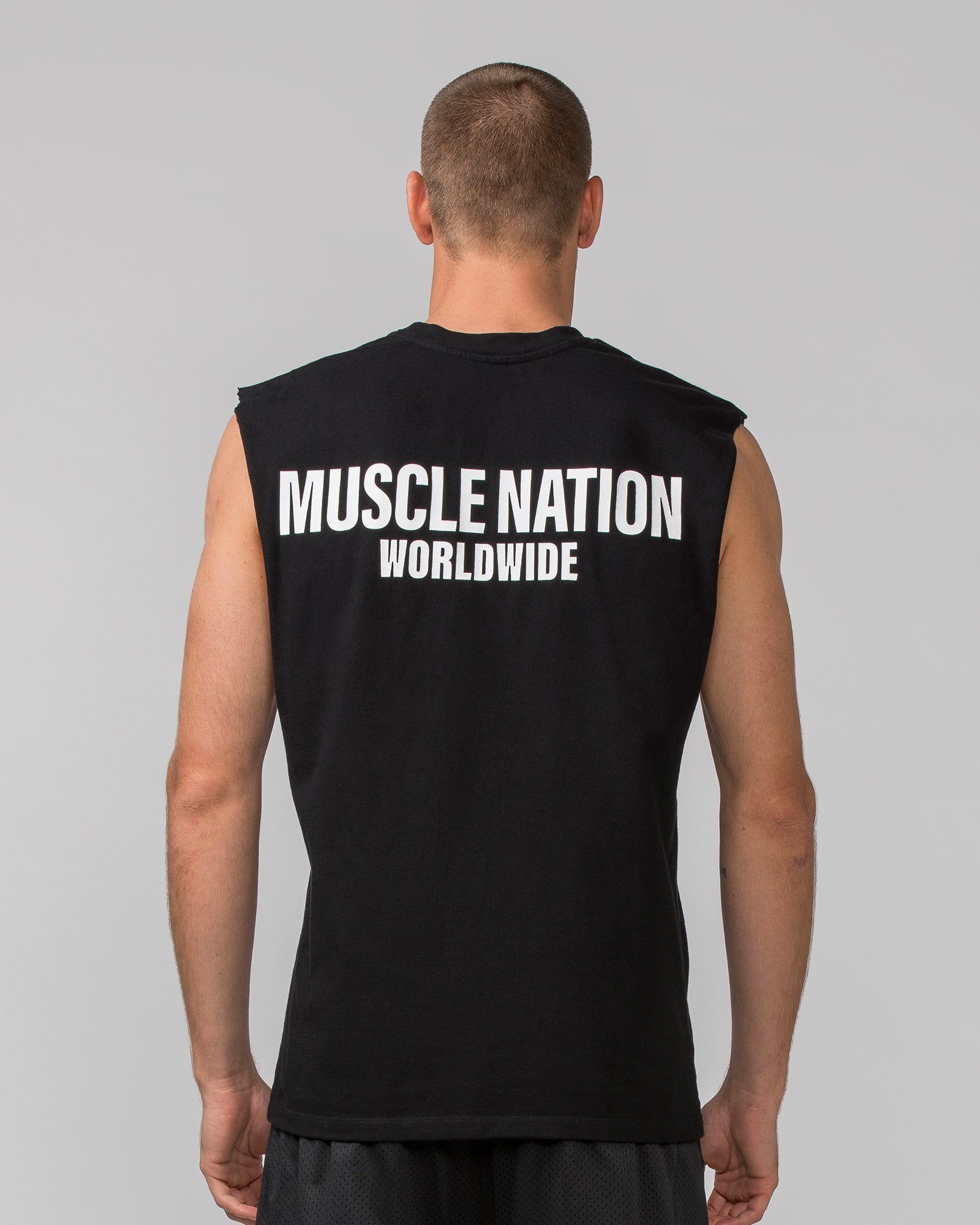 Worldwide Muscle Tank - Black-Singlets & Tanks-S-062402 BLK-S-MNAPPRL31737-5-Muscle Nation