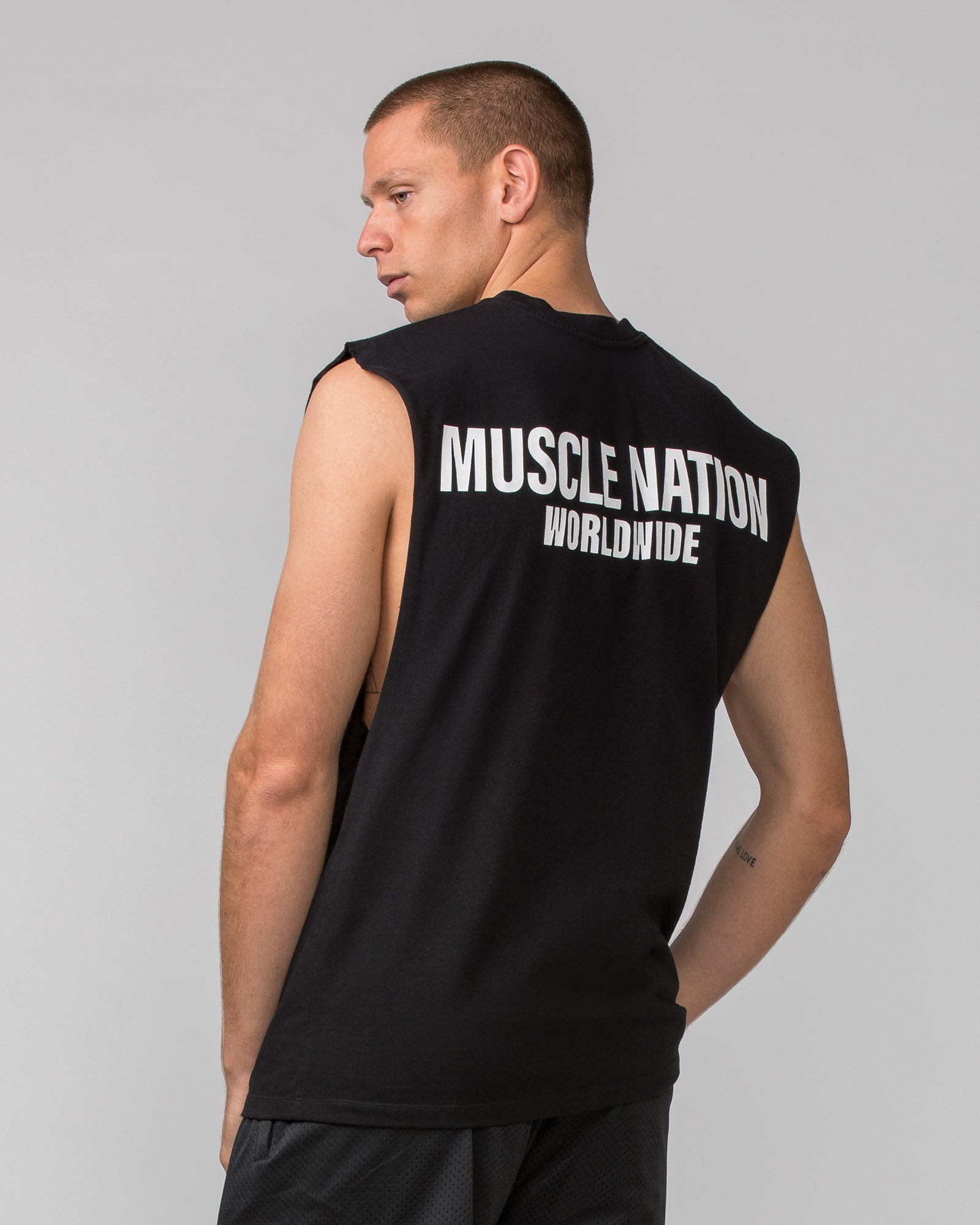 Worldwide Muscle Tank - Black-Singlets & Tanks-S-062402 BLK-S-MNAPPRL31737-4-Muscle Nation