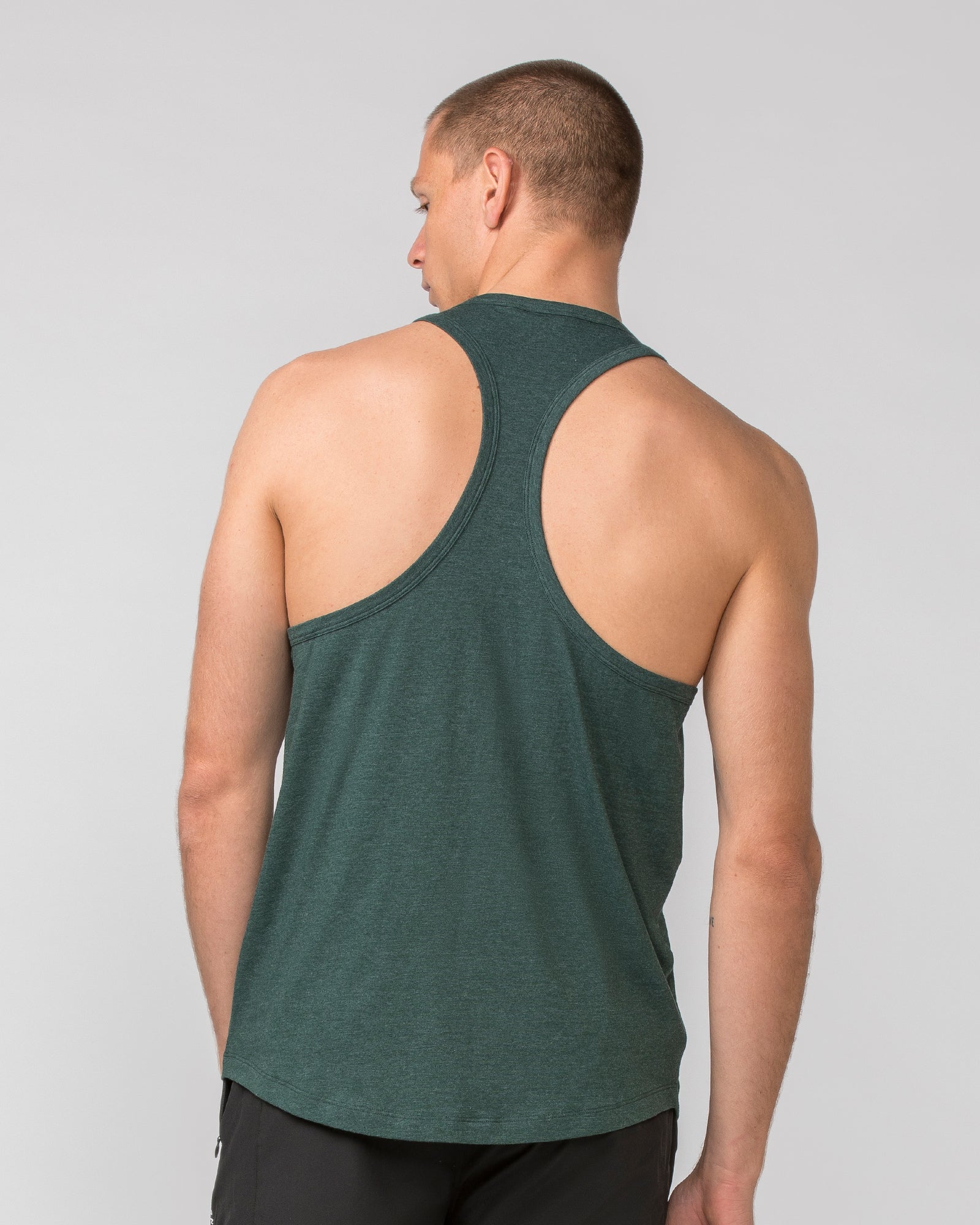 Striker Y Back Singlet - Forest Green Marl-Singlets & Tanks-S-062403FGMF-S-MNAPPRL31793-5-Muscle Nation