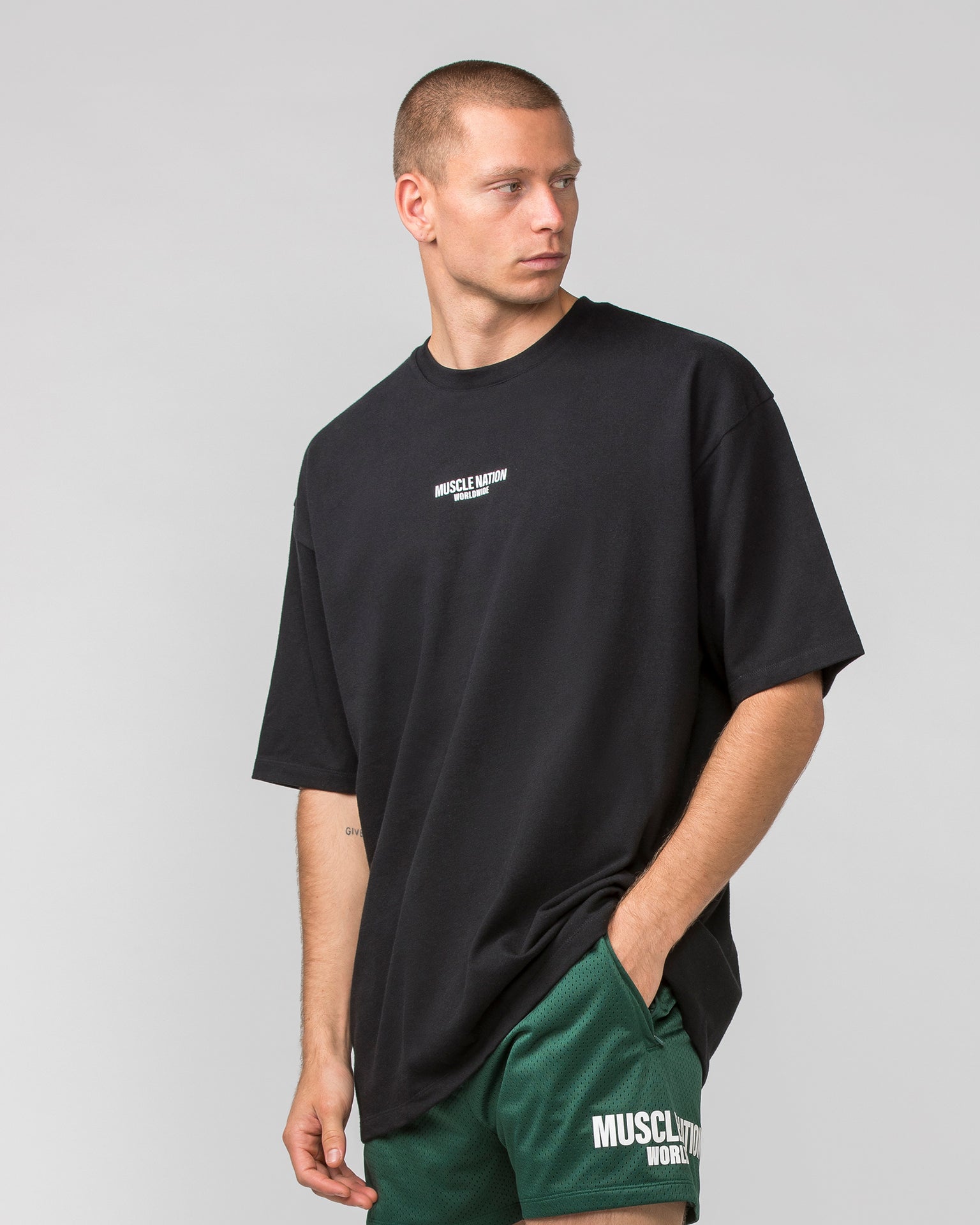 Worldwide Pump Cover - Black-T-Shirts-XS-062401BLK-XS-MNAPPRL31705-4-Muscle Nation