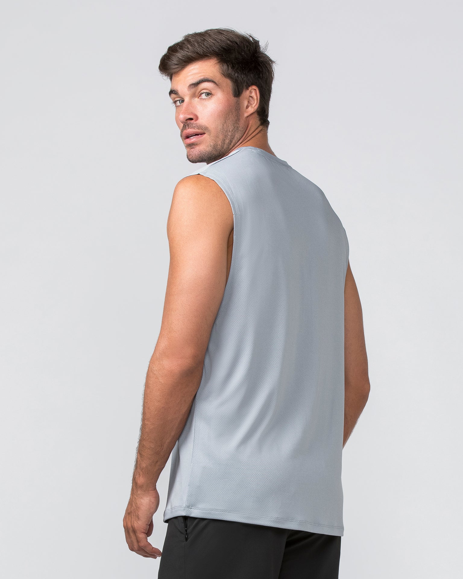 Relaxed Active Tank - Light Jet Grey-Singlets & Tanks-S-022438LJETGR-S-MNAPPRL29754-3-Muscle Nation