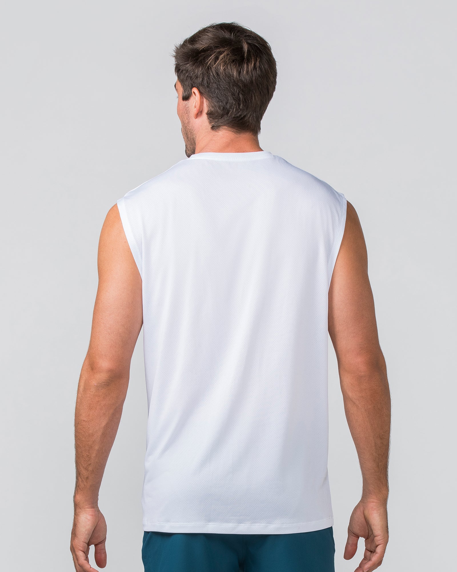 Relaxed Active Tank - White-Singlets & Tanks-S-022438WHT-S-MNAPPRL29747-4-Muscle Nation