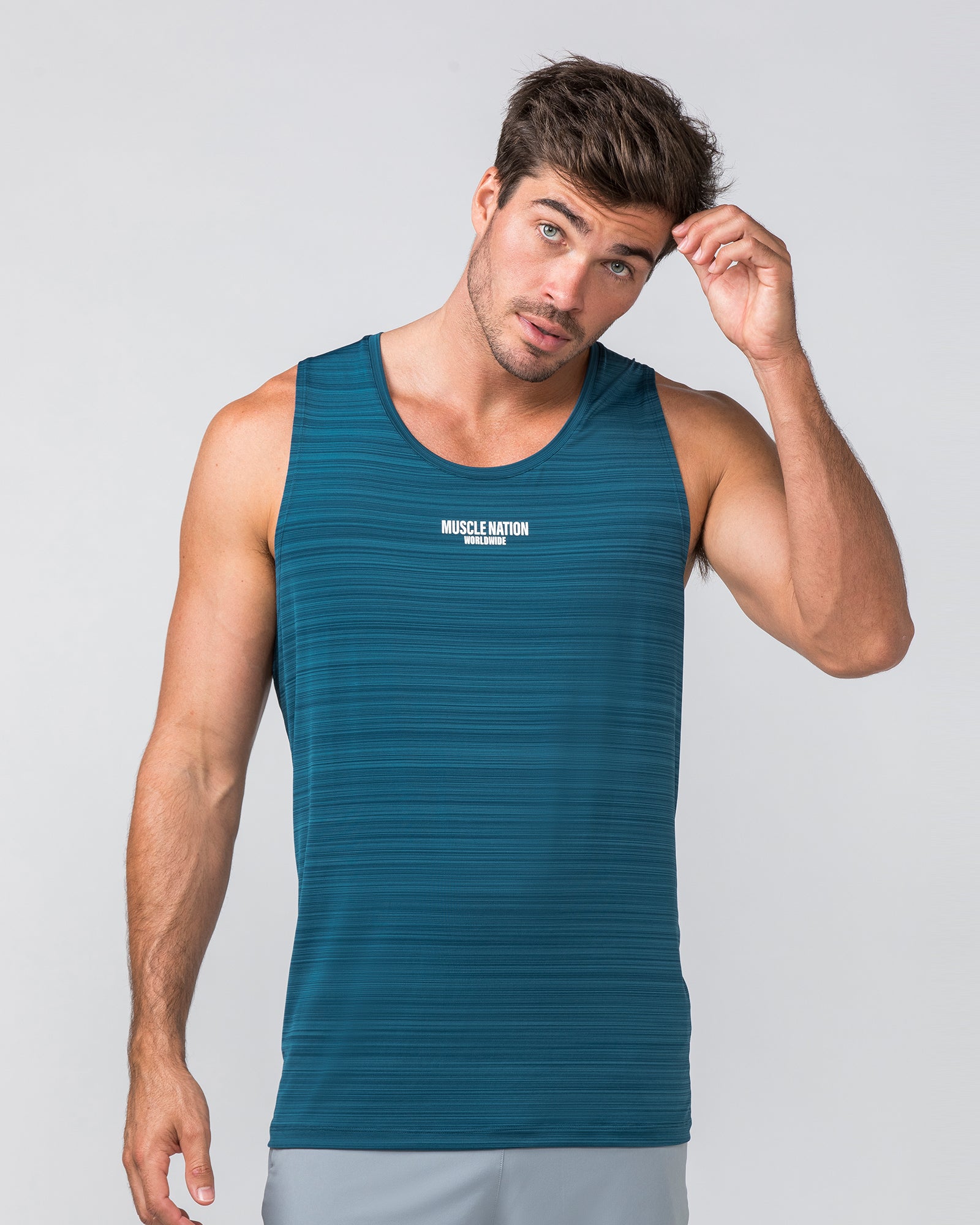 Worldwide Active Tank - Tidal Teal-Singlets & Tanks-S-022436TIDALTEAL-S-MNAPPRL29705-2-Muscle Nation