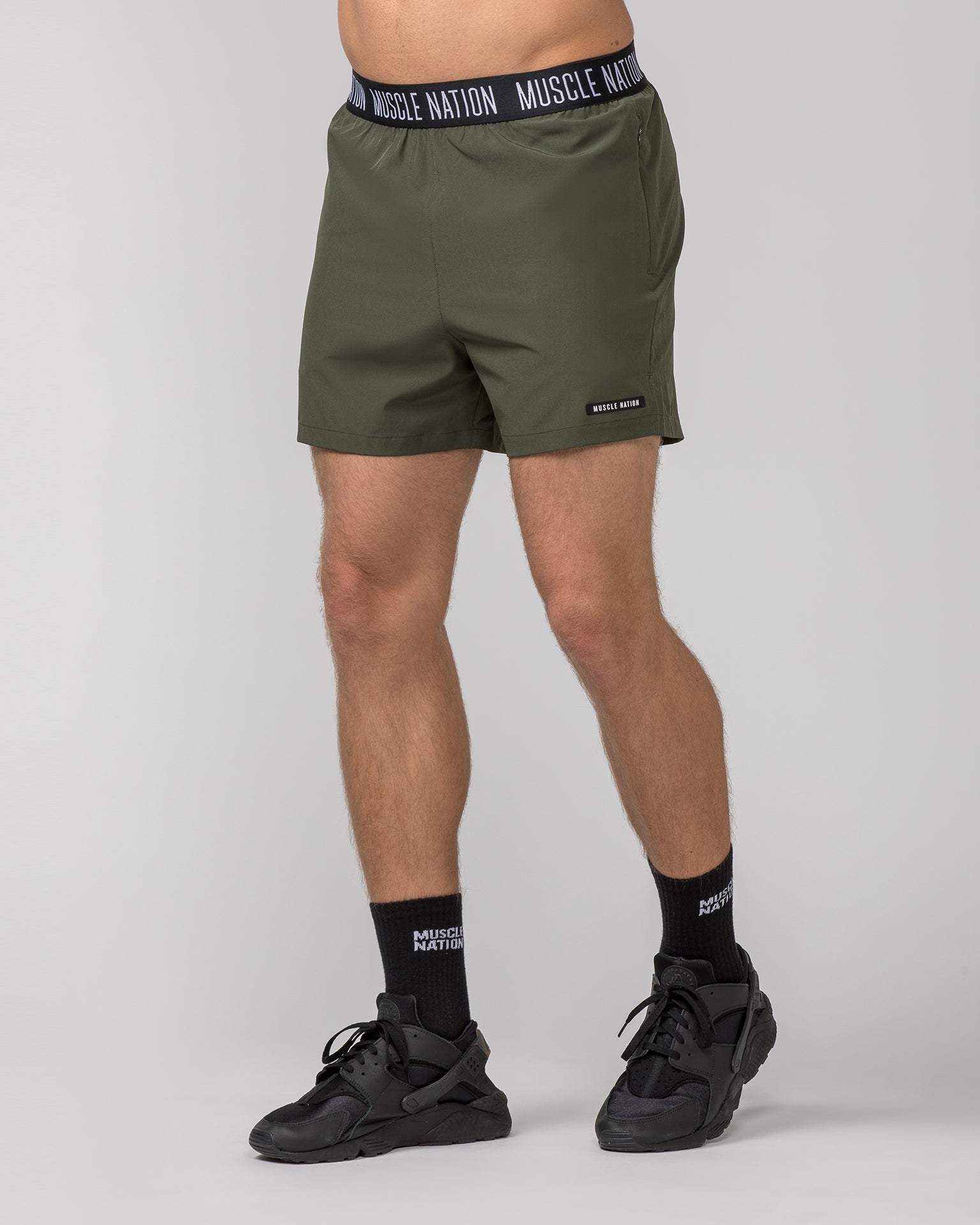 Level Up Training 4" Shorts - Dark Khaki-Shorts-S-112364DKHAKI-S-MNAPPRL28251-5-Muscle Nation