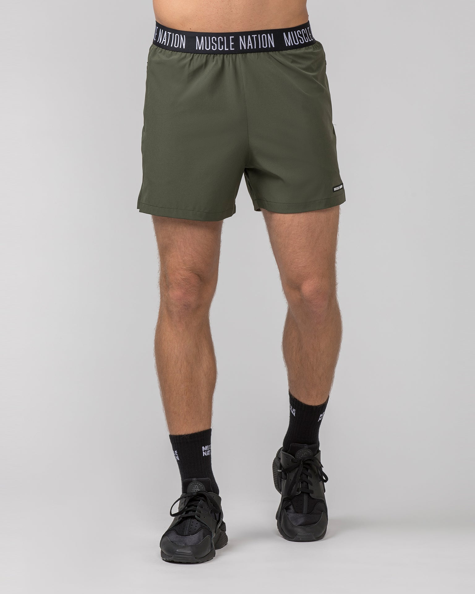 Level Up Training 4" Shorts - Dark Khaki-Shorts-S-112364DKHAKI-S-MNAPPRL28251-4-Muscle Nation