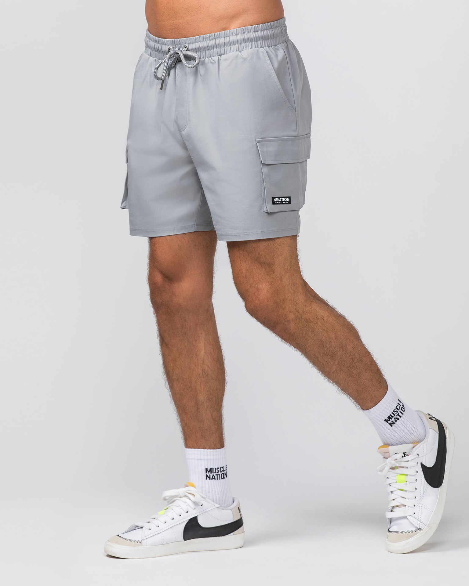 Daily Cargo 5" Shorts - Jet Grey-Shorts-S-042346JETGRY-S-MNAPPRL30882-4-Muscle Nation