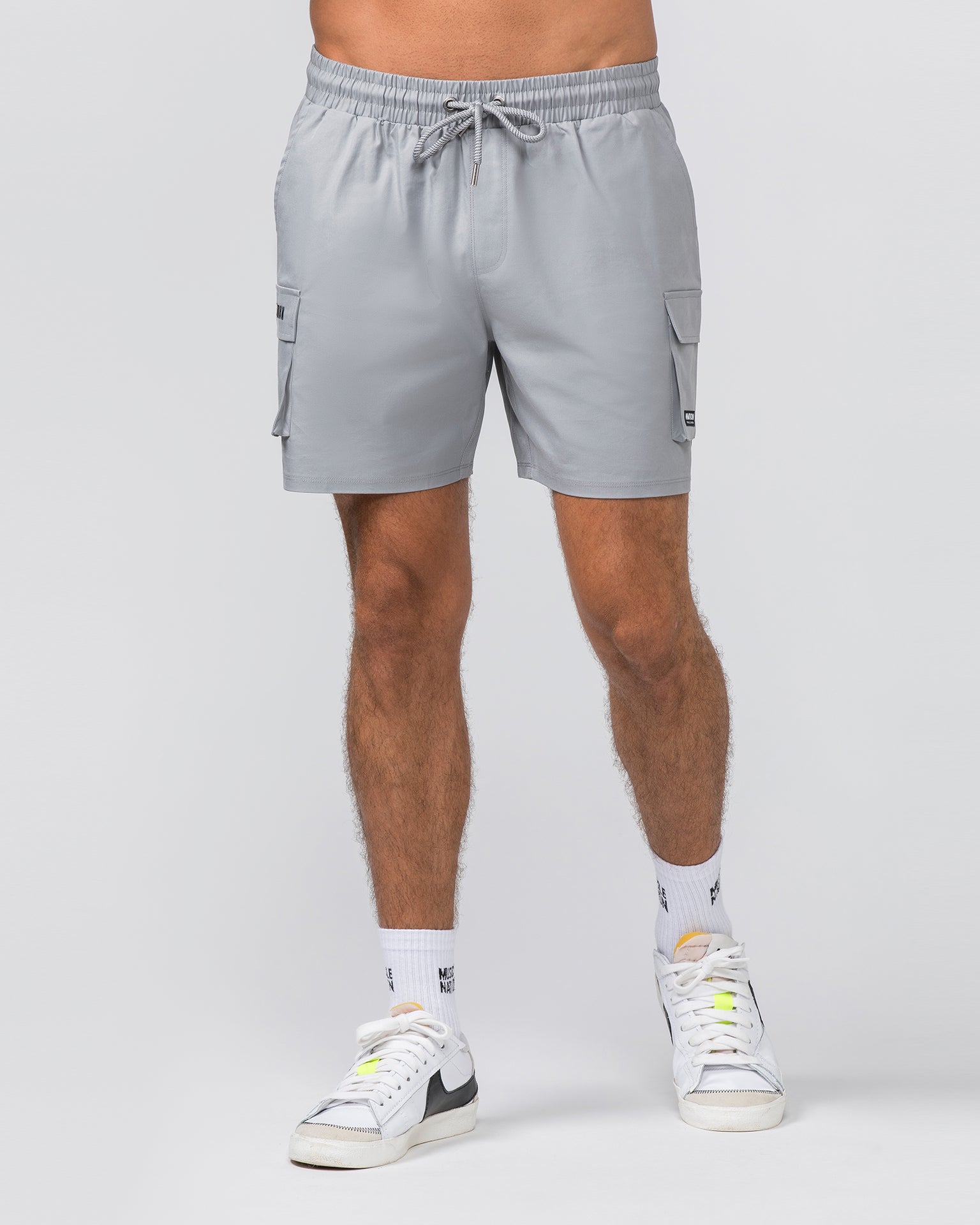 Daily Cargo 5" Shorts - Jet Grey-Shorts-S-042346JETGRY-S-MNAPPRL30882-3-Muscle Nation