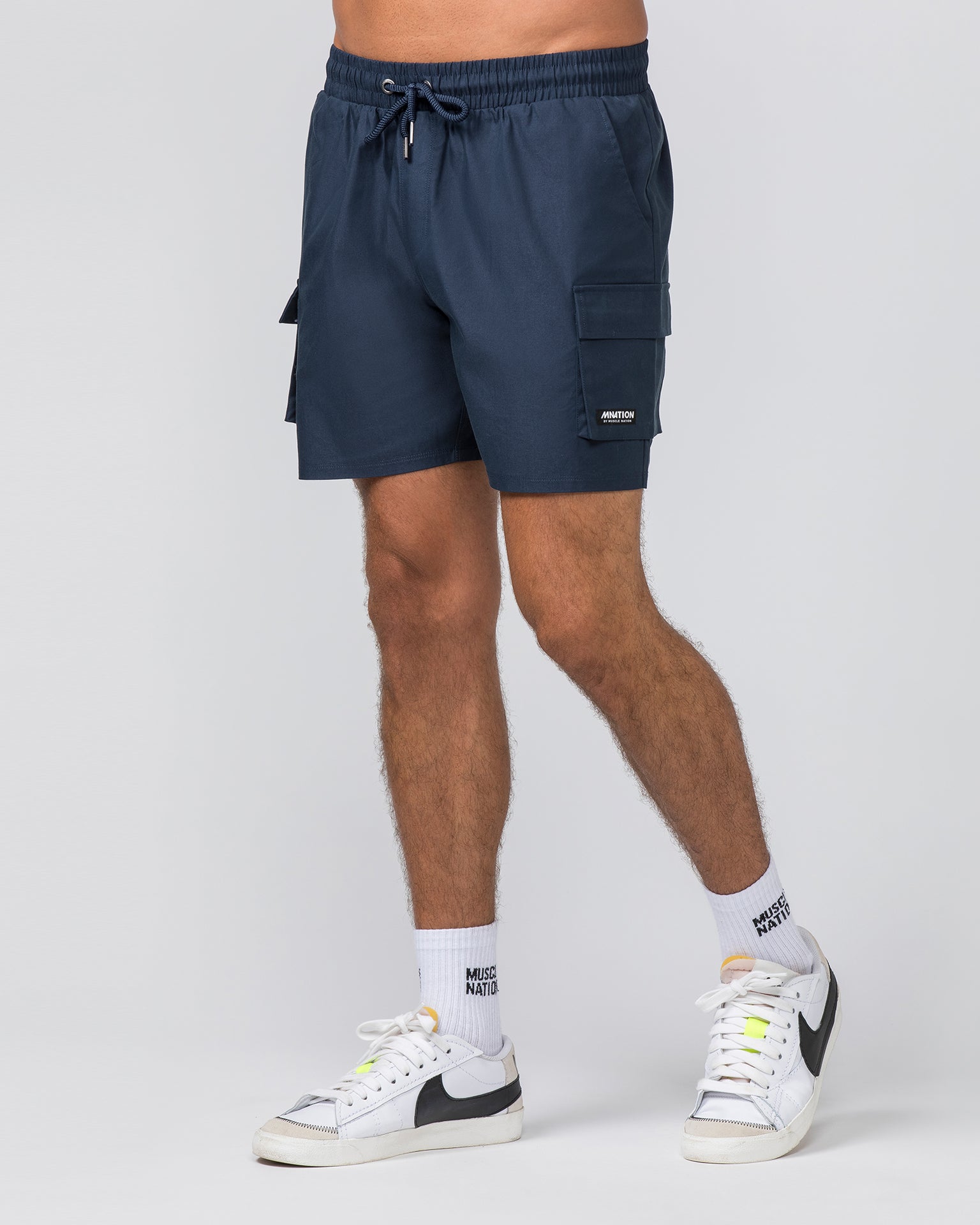 Daily Cargo 5" Shorts - Navy-Shorts-S-042346NAVY-S-MNAPPRL30896-3-Muscle Nation