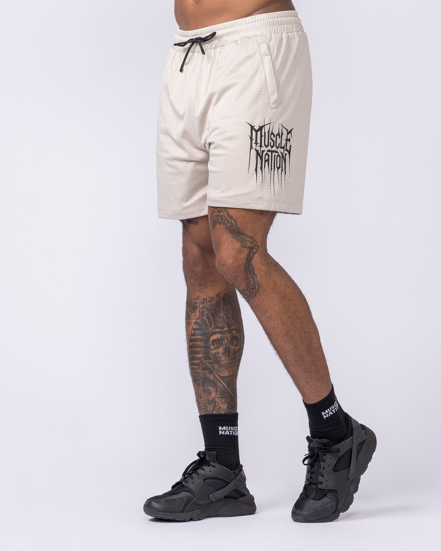 Metalcore Lay Up 5" Shorts - Cream-Shorts-S-022616CREAM-S-MNAPPRL48614-4-Muscle Nation