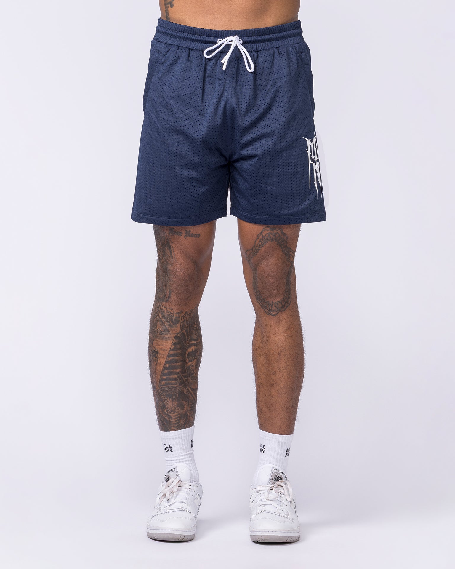Metalcore Lay Up 5" Shorts - Navy-Shorts-S-022616NAVY-S-MNAPPRL48621-3-Muscle Nation