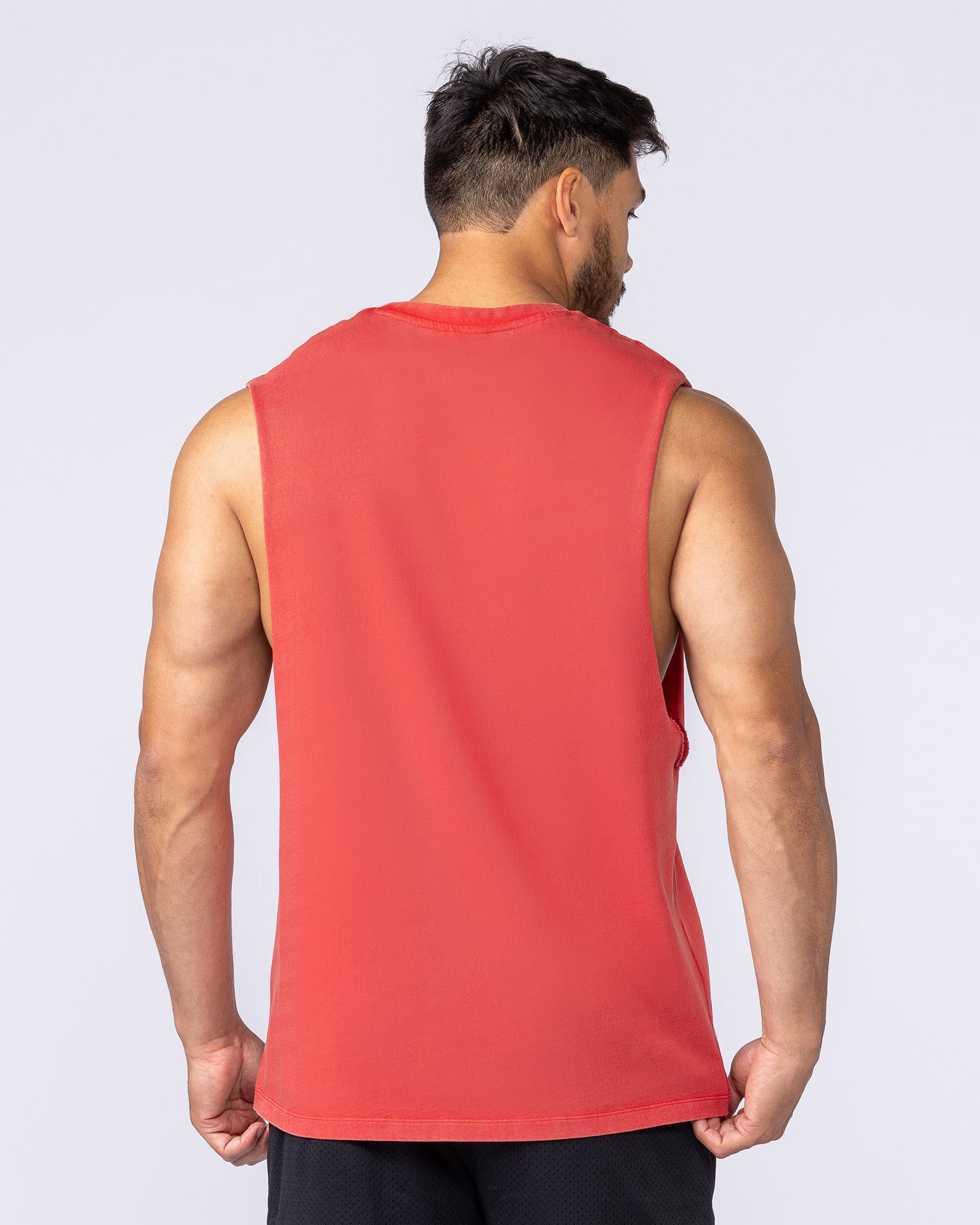 Vintage Training Drop Arm Tank - Washed Red-Singlets & Tanks-XS-1125189WSHRED-XS-MNAPPRL48803-4-Muscle Nation
