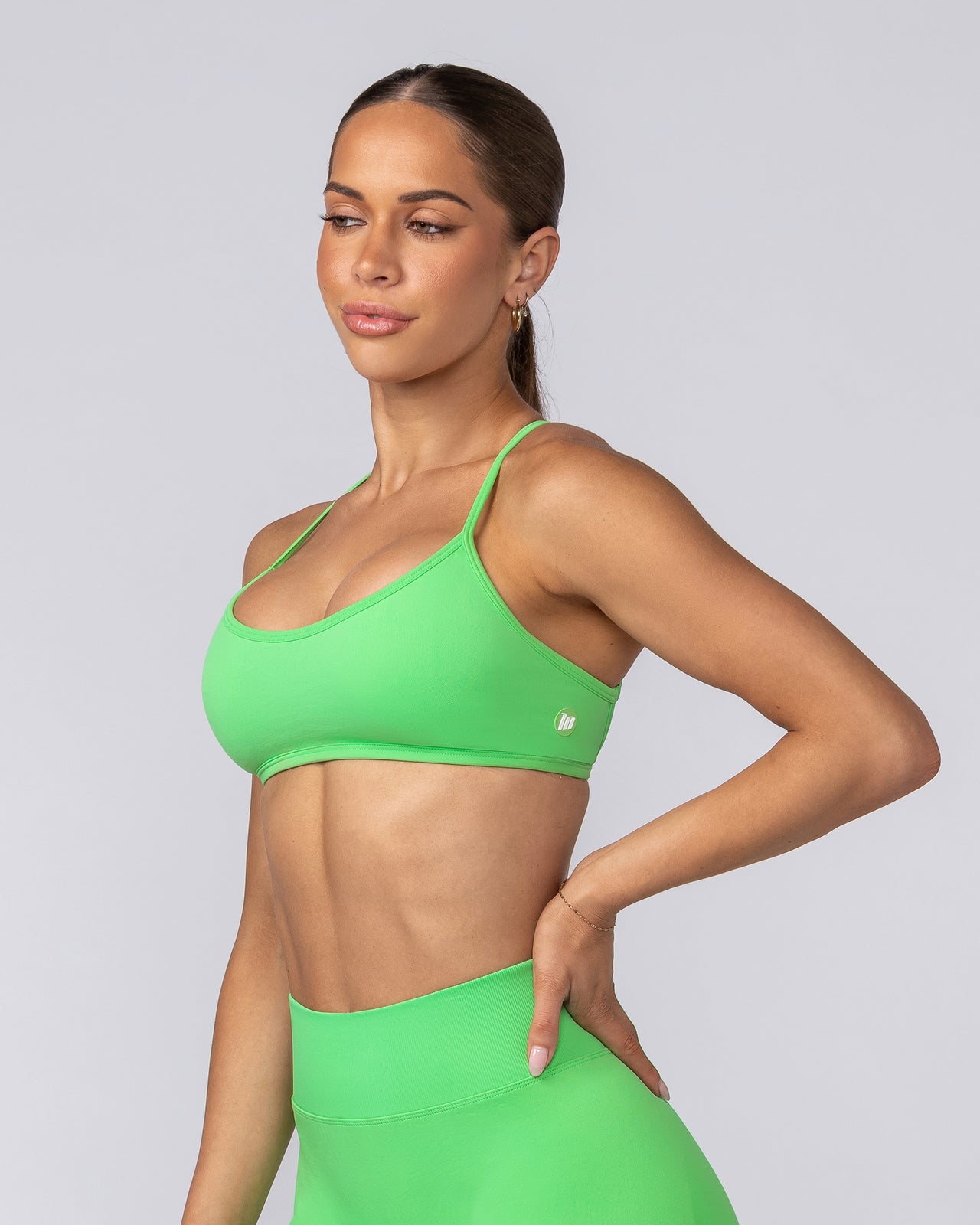 Sculpt Seamless Bralette Neon Apple - Muscle Nation women's bralette, view 4