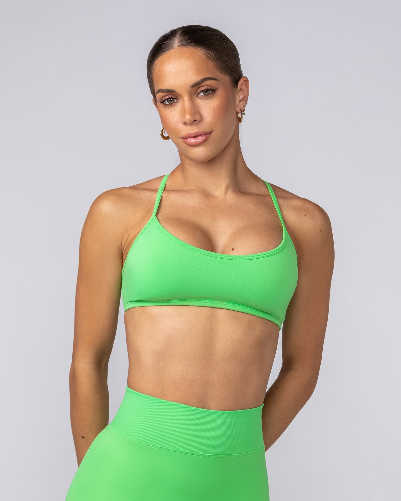 Sculpt Seamless Bralette Neon Apple - Muscle Nation women's bralette, view 3