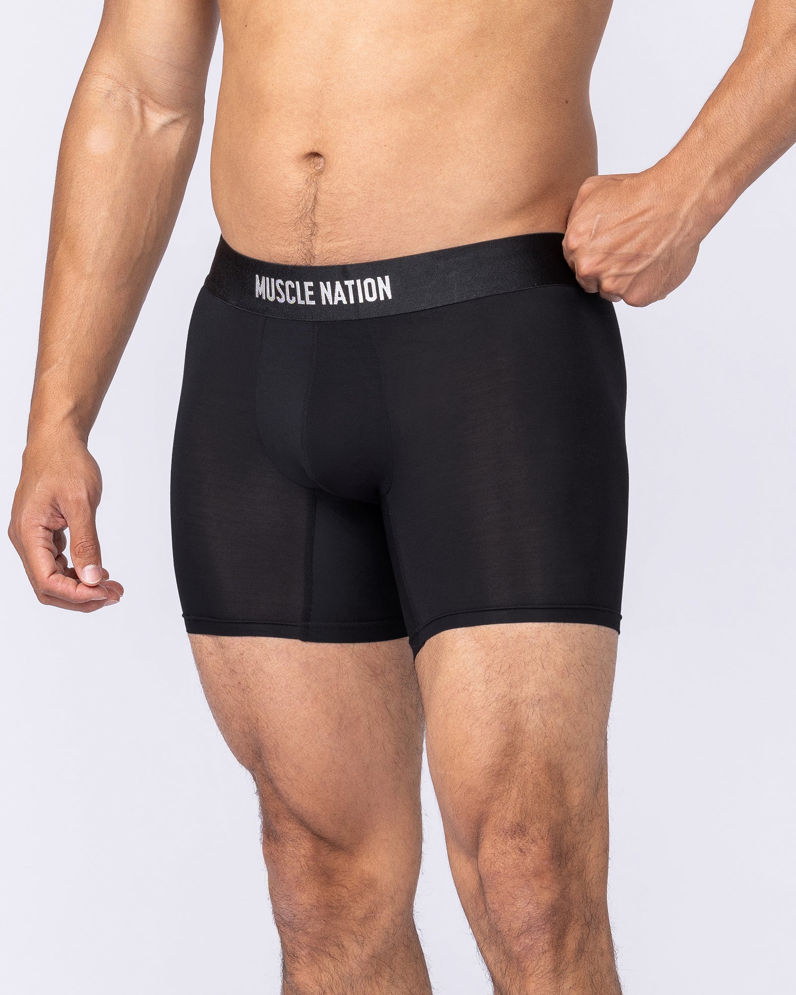 Mens Boxer Briefs - 3Pack - Black-Underwear-S-ACC022581BLK-S-MNAPPRL43588-2-Muscle Nation