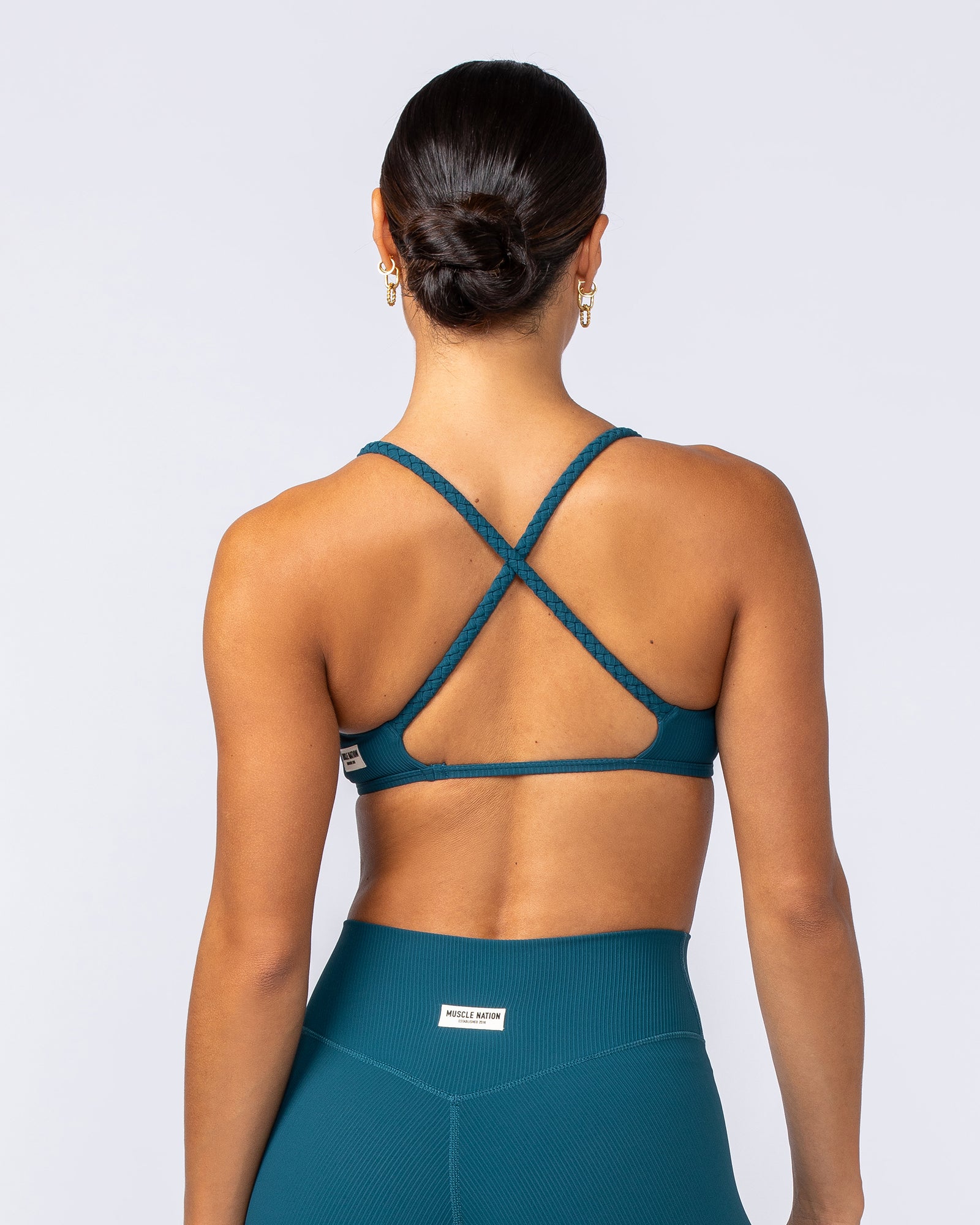 Breeze Rib Bralette - Dark Marine-Bralettes-XXS-112489DRKMRN-XXS-MNAPPRL33883-5-Muscle Nation
