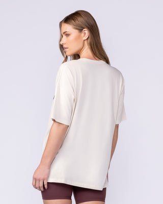 MN Saloon Oversized Tee - Travertine-T-Shirts-XXS-1125171TRAV-XXS-MNAPPRL45039-2-Muscle Nation