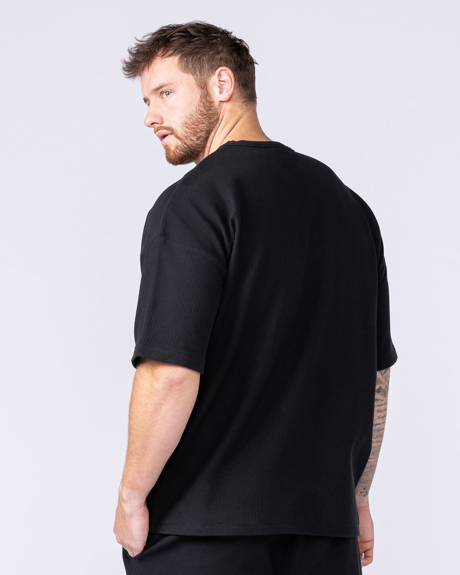 Oversized Jersey Tee - Black-Tops-S-1125223BLK-S-MNAPPRL47585-5-Muscle Nation