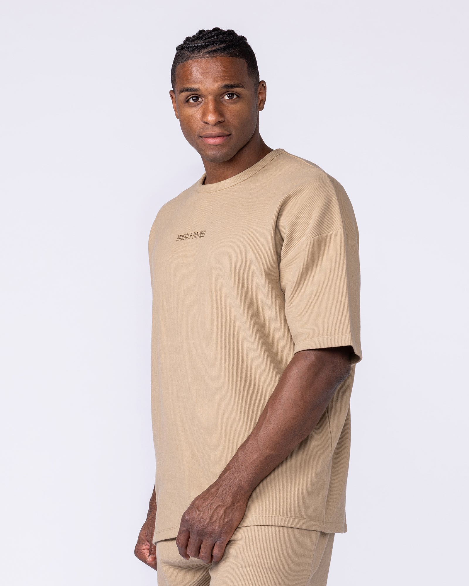 Oversized Jersey Tee - Butterscotch-Tops-S-1125223BTTRSTCH-S-MNAPPRL47592-4-Muscle Nation