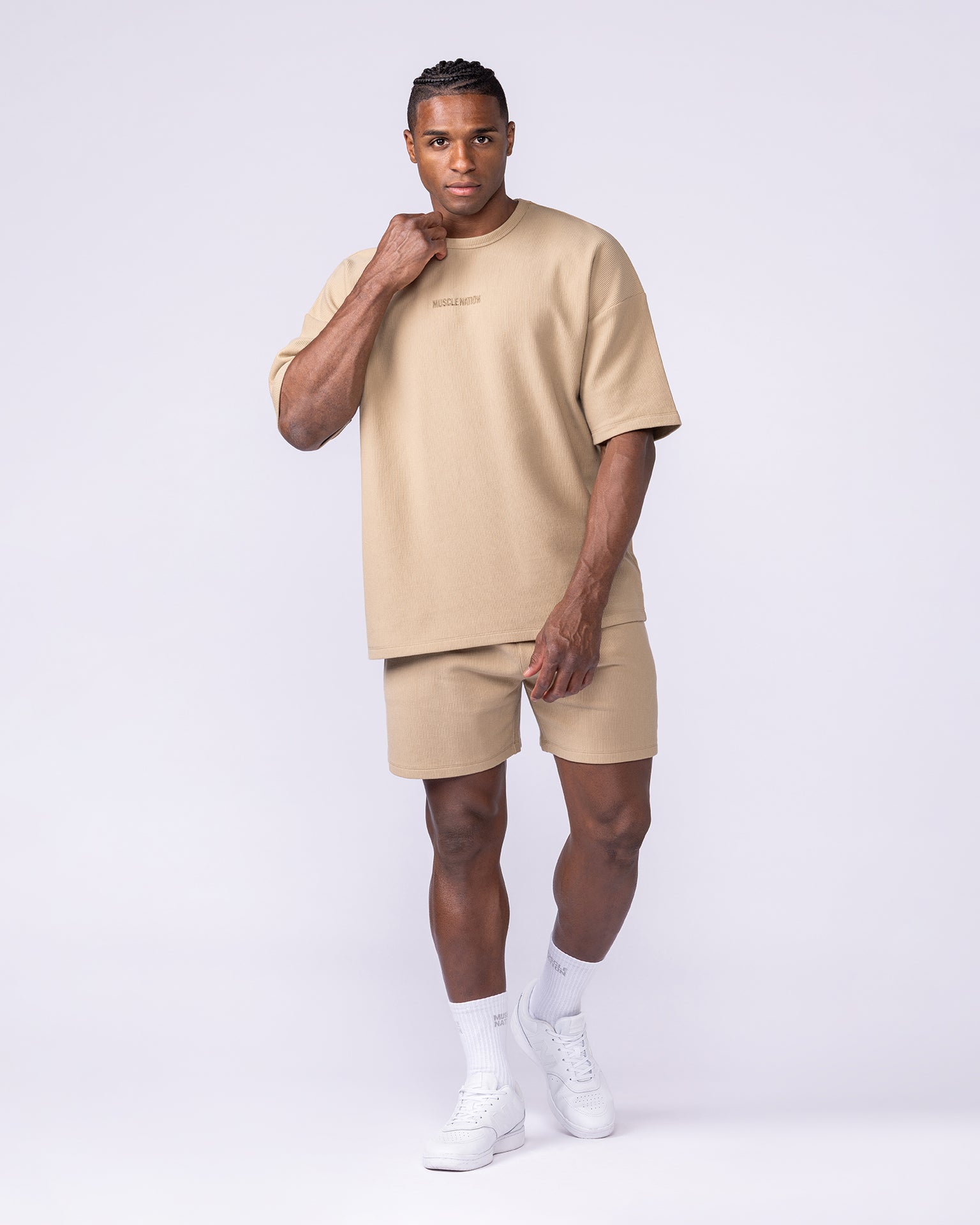 Oversized Jersey Tee - Butterscotch-Tops-S-1125223BTTRSTCH-S-MNAPPRL47592-7-Muscle Nation