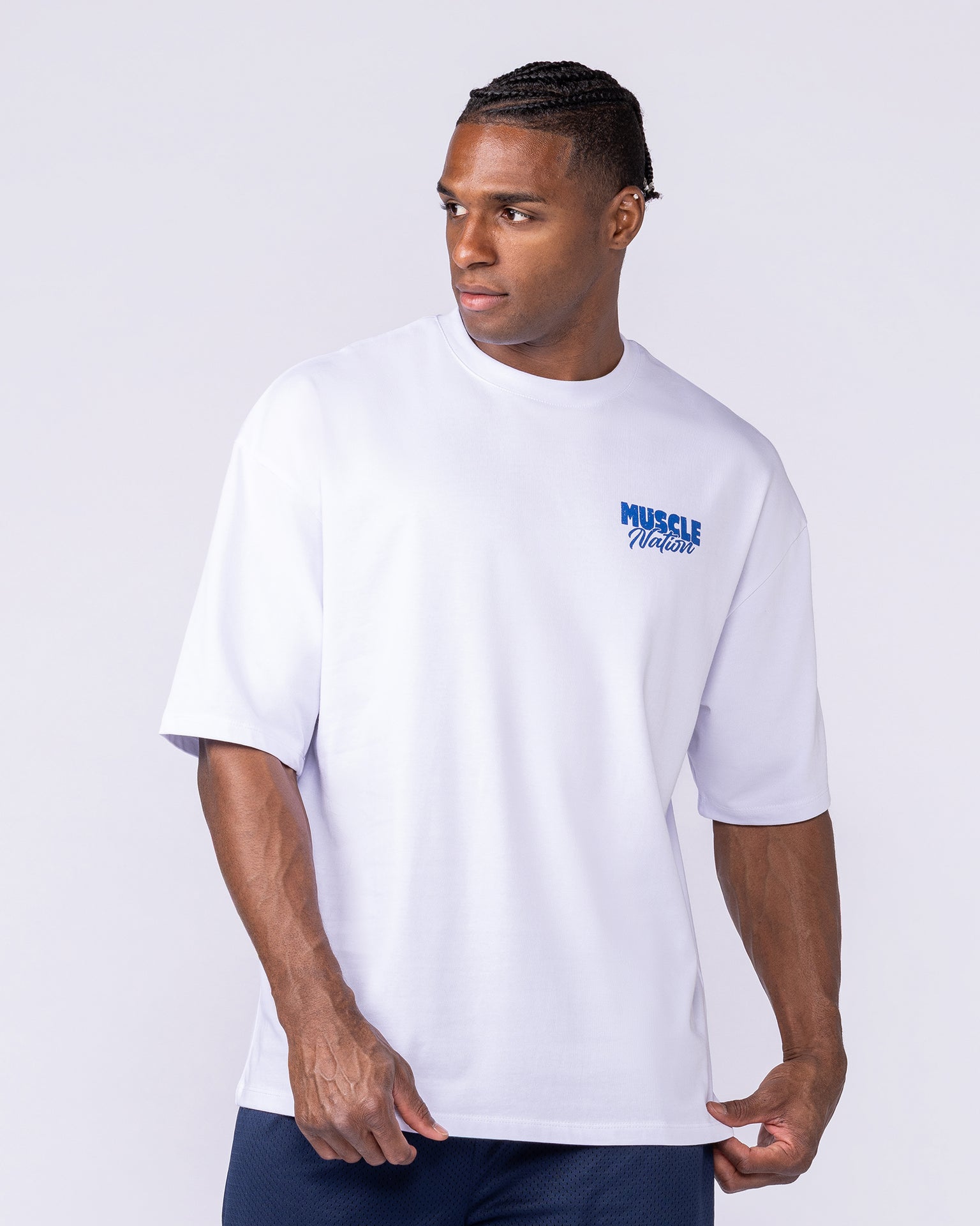 Mykonos Oversized Tee - White-T-Shirts-XXS-1125180WHT-XXS-MNAPPRL47599-2-Muscle Nation