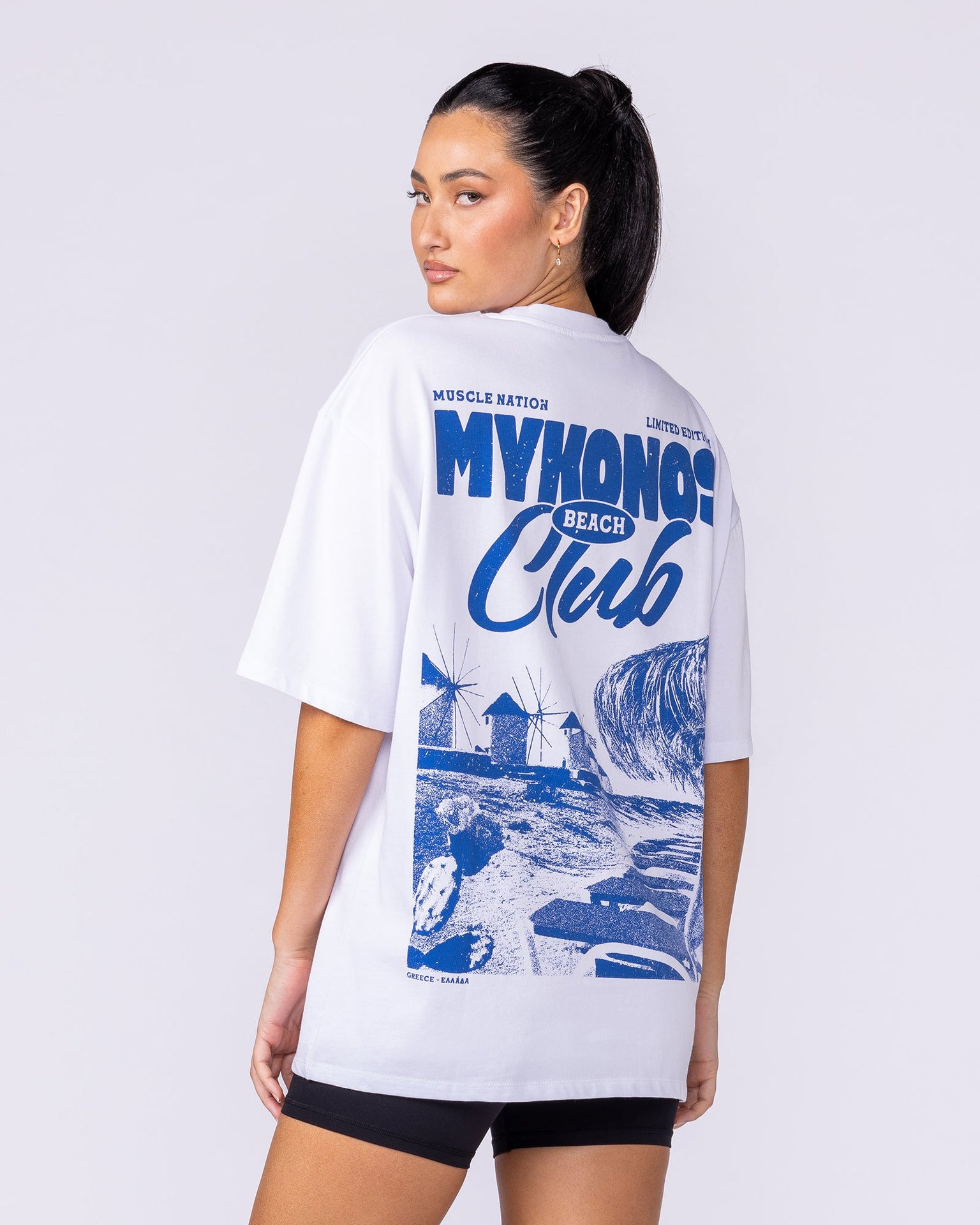 Mykonos Oversized Tee - White-T-Shirts-XXS-1125180WHT-XXS-MNAPPRL47599-7-Muscle Nation