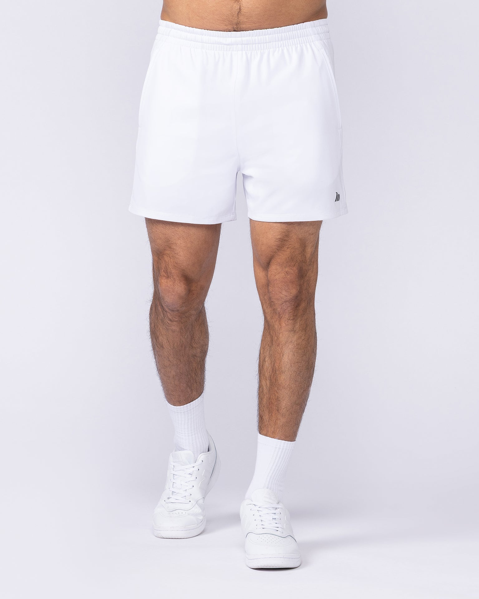 New Heights 4” Shorts - White-Shorts-S-1125159WHT-S-MNAPPRL47608-2-Muscle Nation