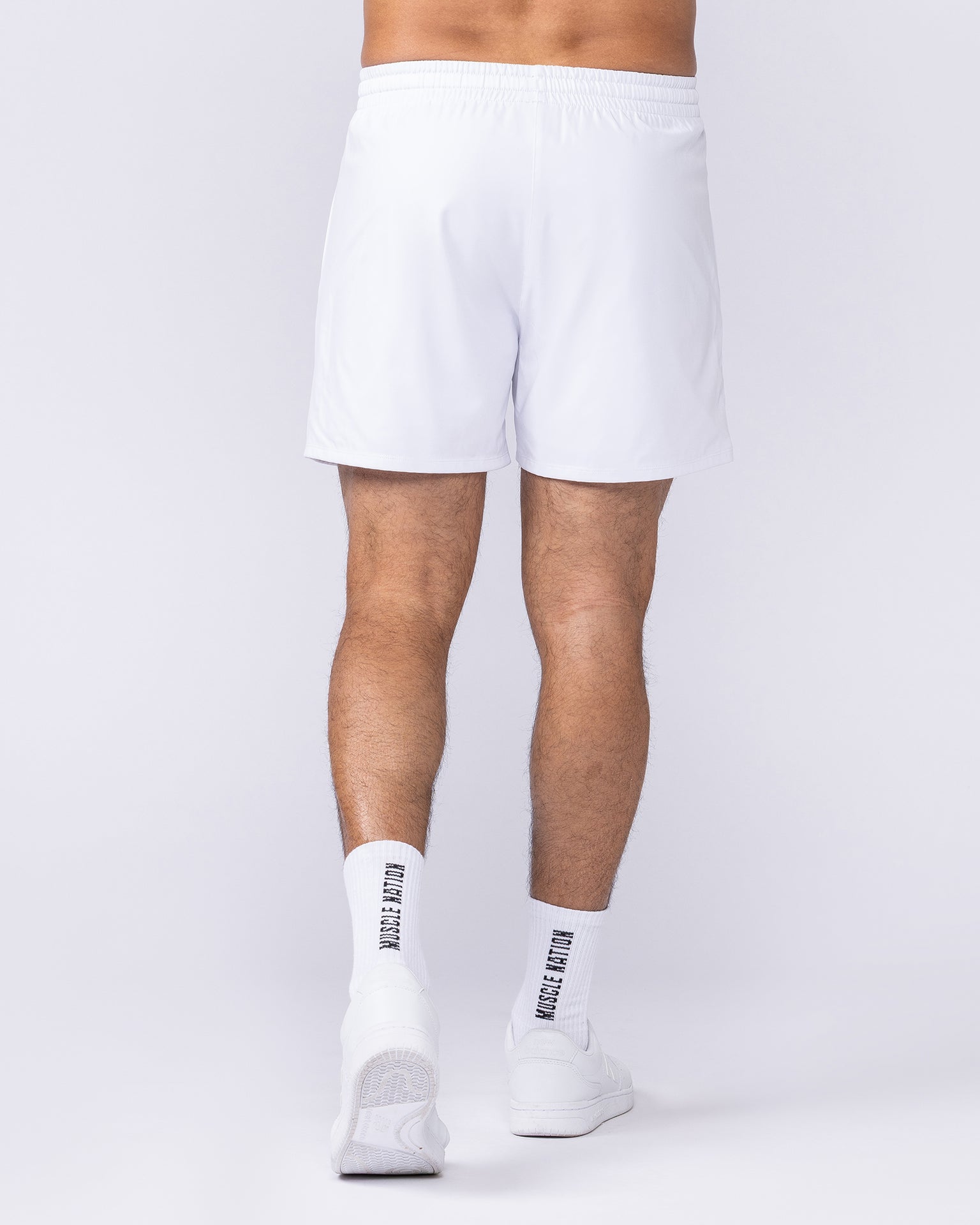 New Heights 4” Shorts - White-Shorts-S-1125159WHT-S-MNAPPRL47608-4-Muscle Nation