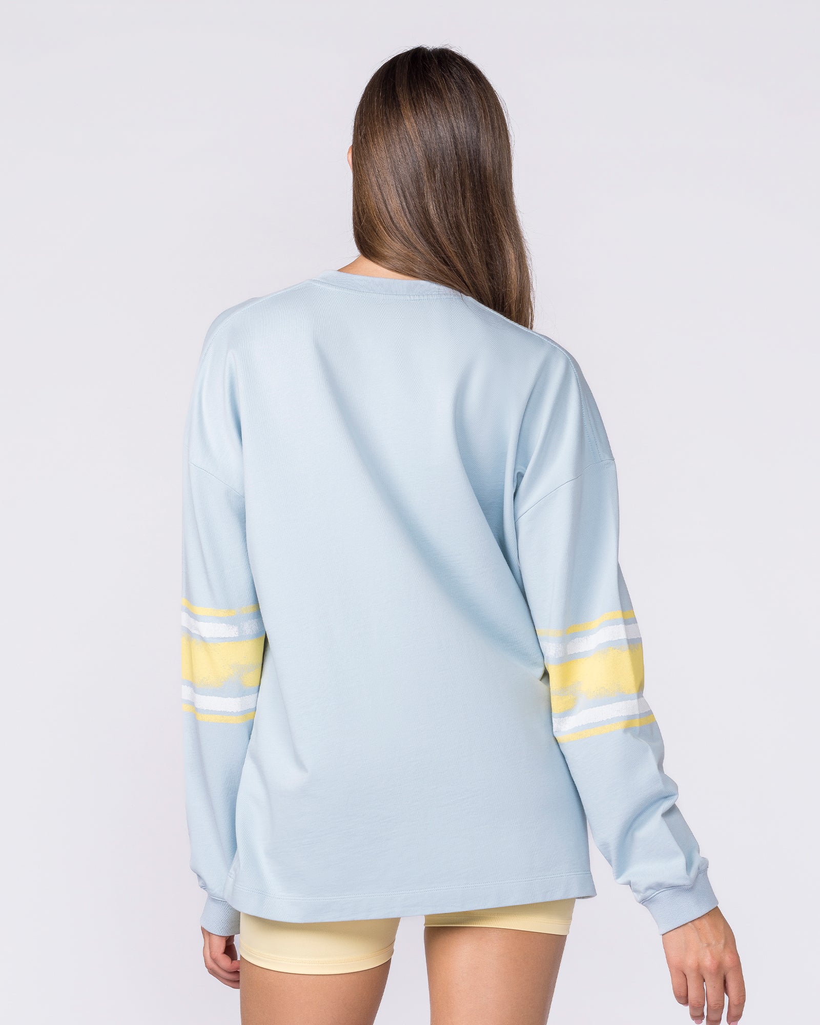 Numero Loopback Oversized Long Sleeve Top - Blue Bell-Long Sleeve T-Shirts-XXS-032615BLBL-XXS-MNAPPRL49395-5-Muscle Nation