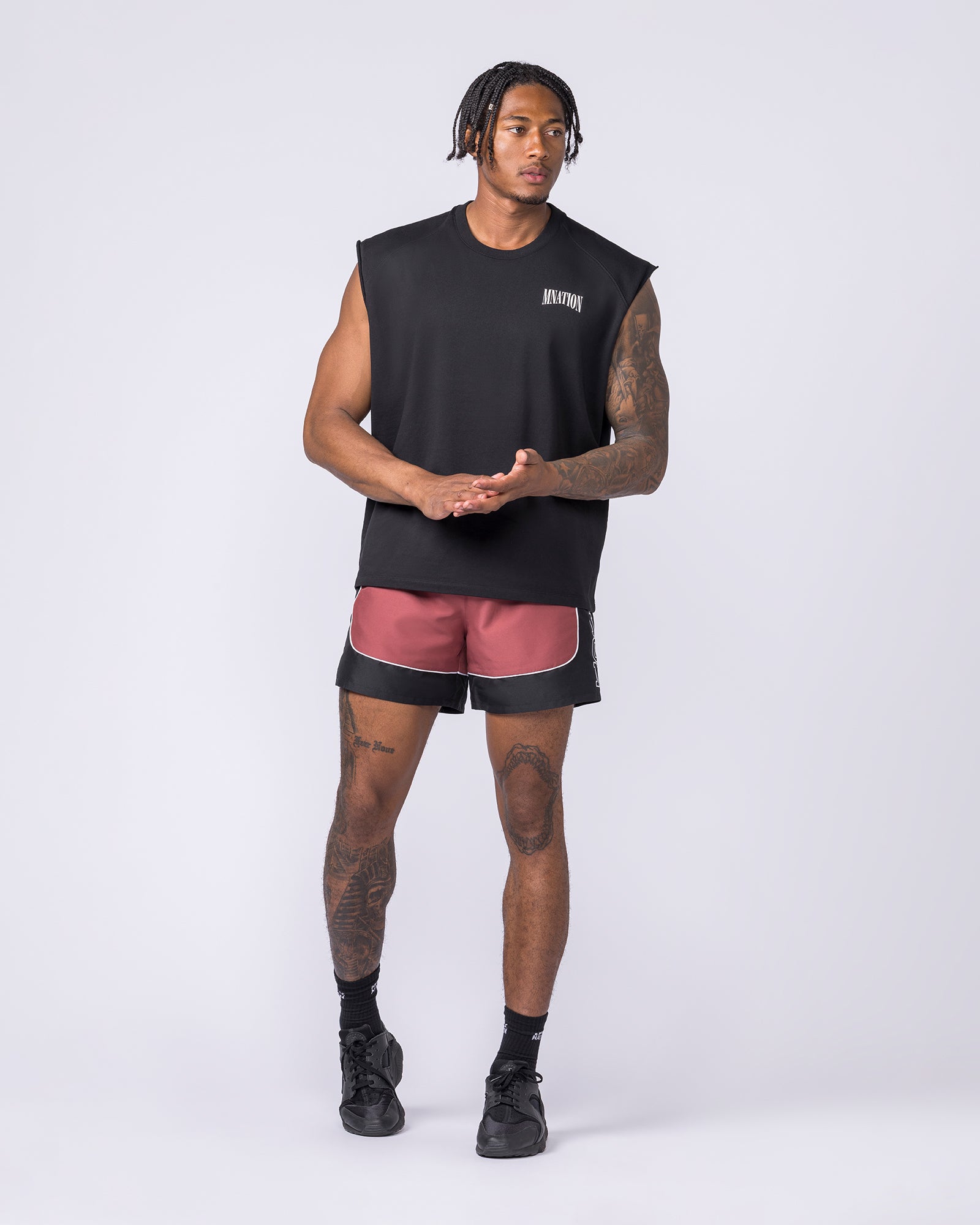 Off Duty Boxy Muscle Tank - Black-Singlets & Tanks-S-022621BLK-S-MNAPPRL48677-6-Muscle Nation