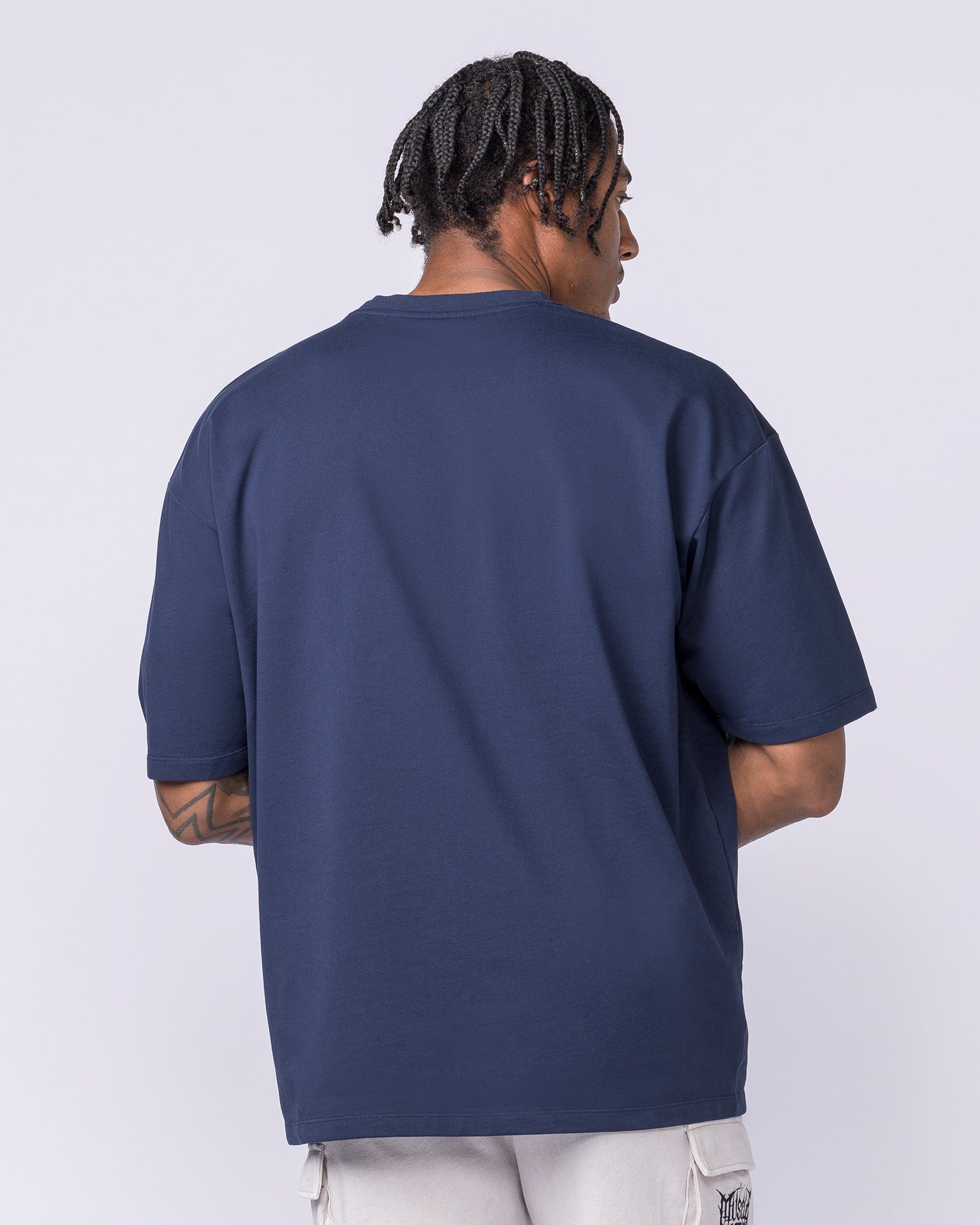 Off Duty Oversized Tee - Navy-T-Shirts-S-022622NAVY-S-MNAPPRL48684-4-Muscle Nation