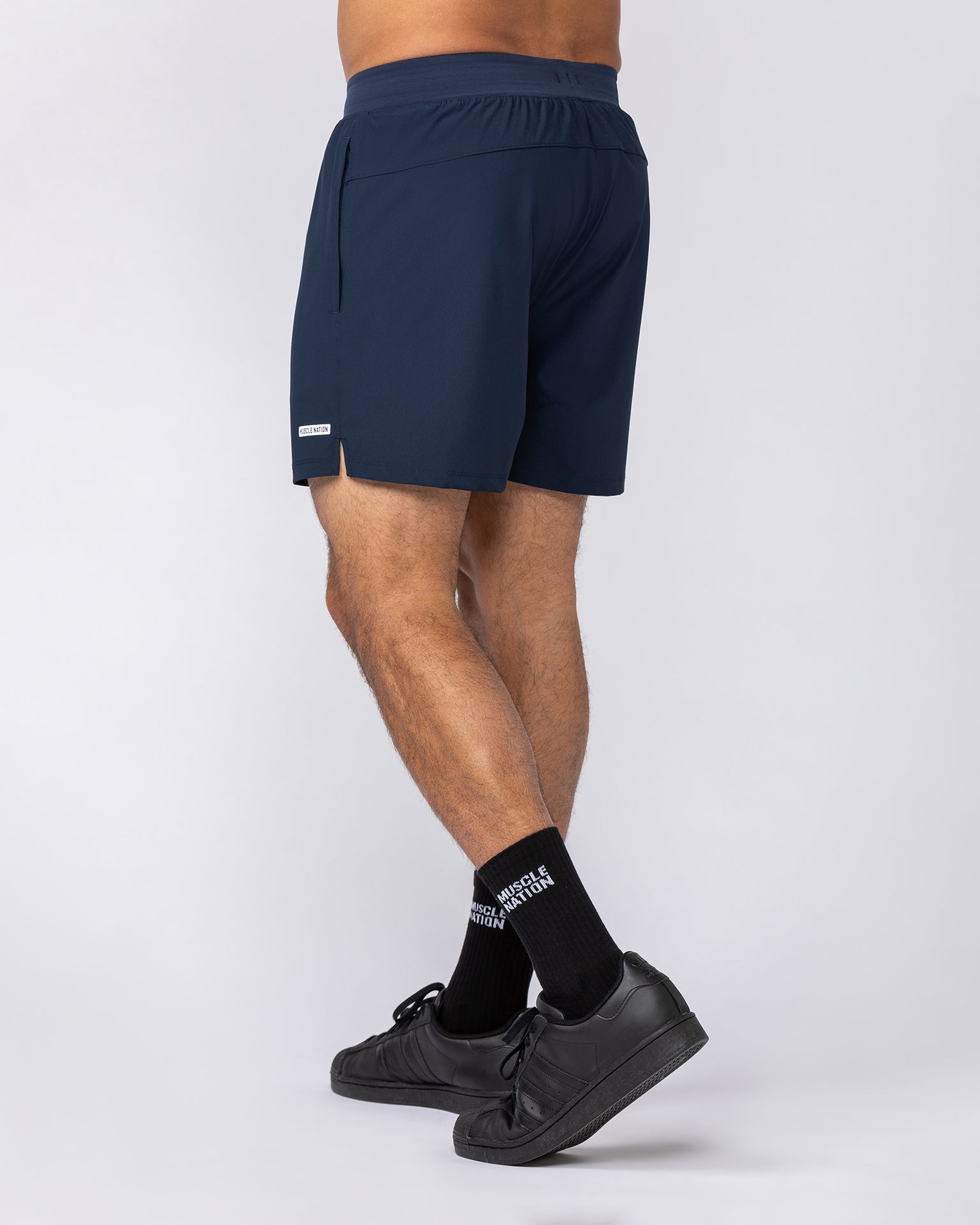 On Repeat Training 5" Shorts - Navy-Shorts-S-082534NAVY-S-MNAPPRL43970-4-Muscle Nation