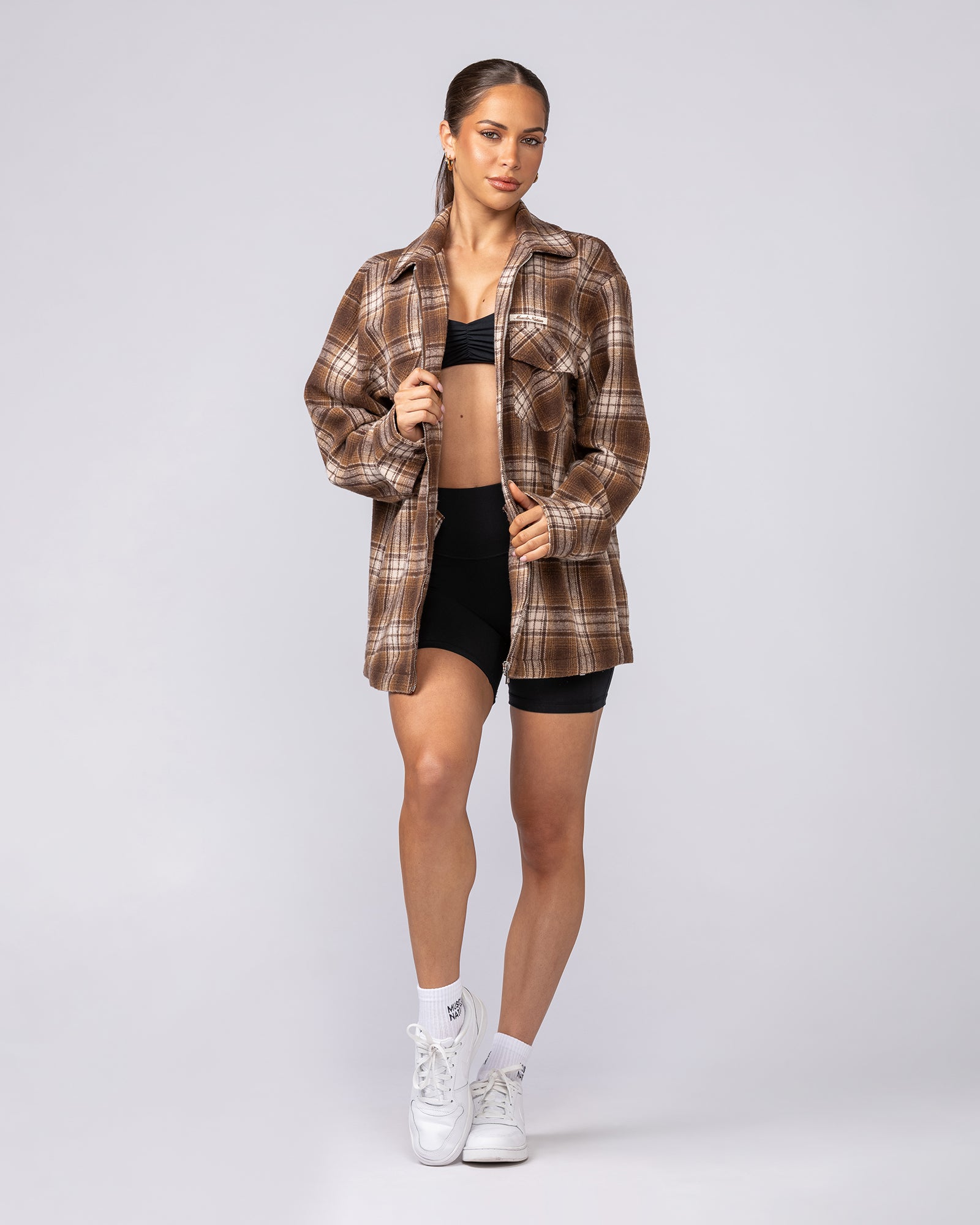 Oversized Shacket - Plaid-Jackets-XS-032518PLD-XS-MNAPPRL44597-11-Muscle Nation