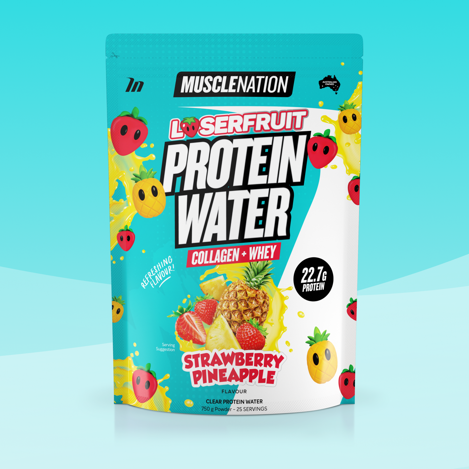 LOSERFRUIT PROTEIN WATER Strawberry Pineapple - Muscle Nation protein water
